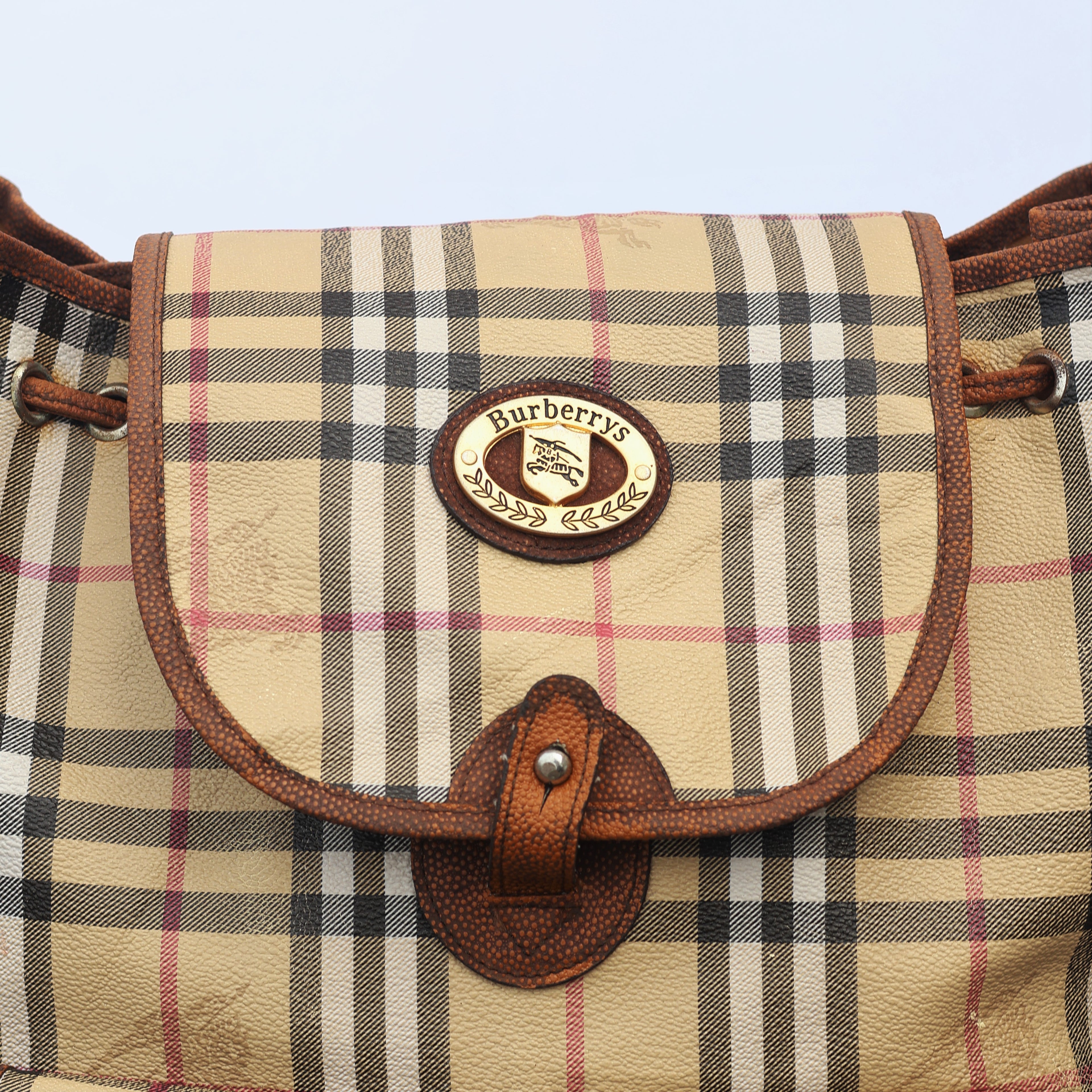 Vintage Burberrys' London Check Canvas Thrifted Backpack – Classic Nova Check