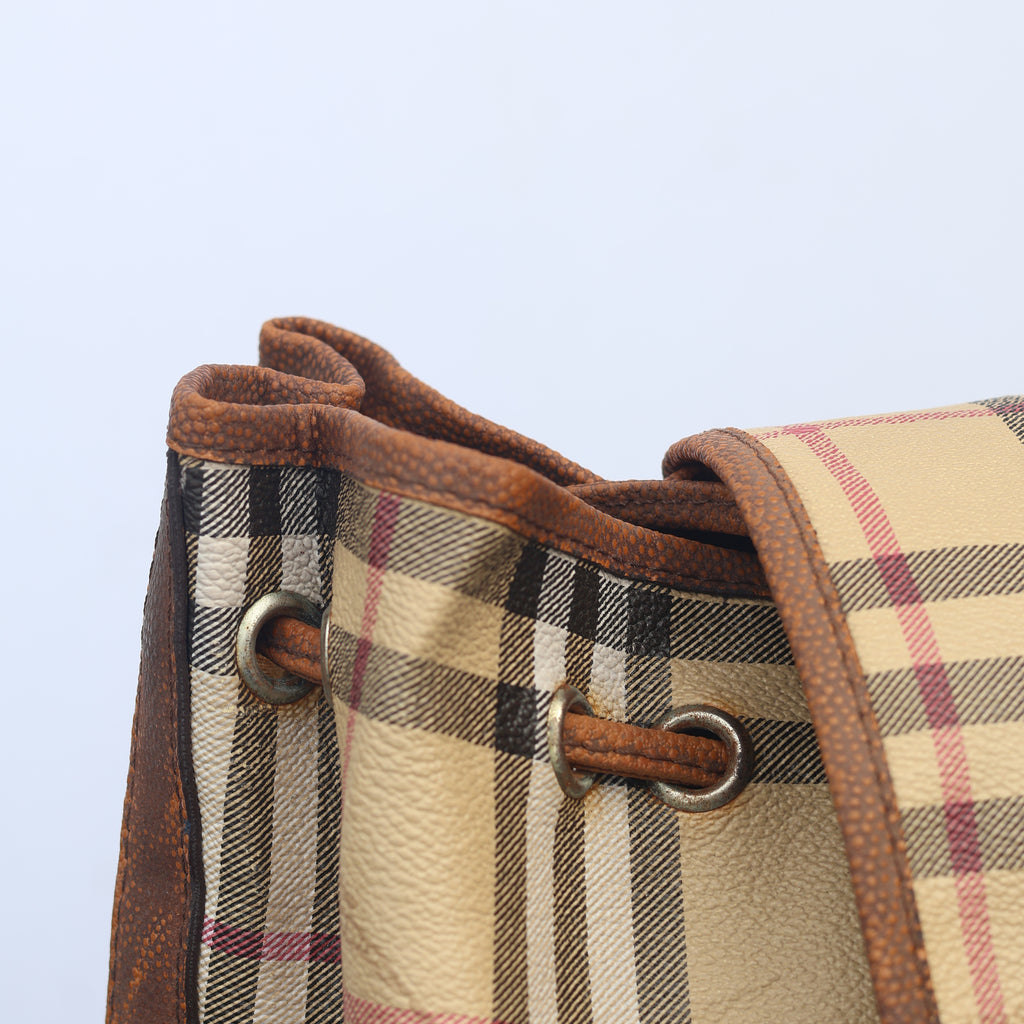 Vintage Burberrys' London Check Canvas Thrifted Backpack – Classic Nova Check