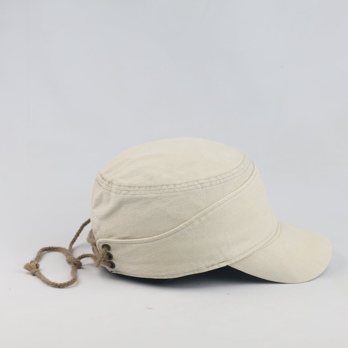 Vintage TNC Lace-Up Back Cadet Cap - Off White | 10082