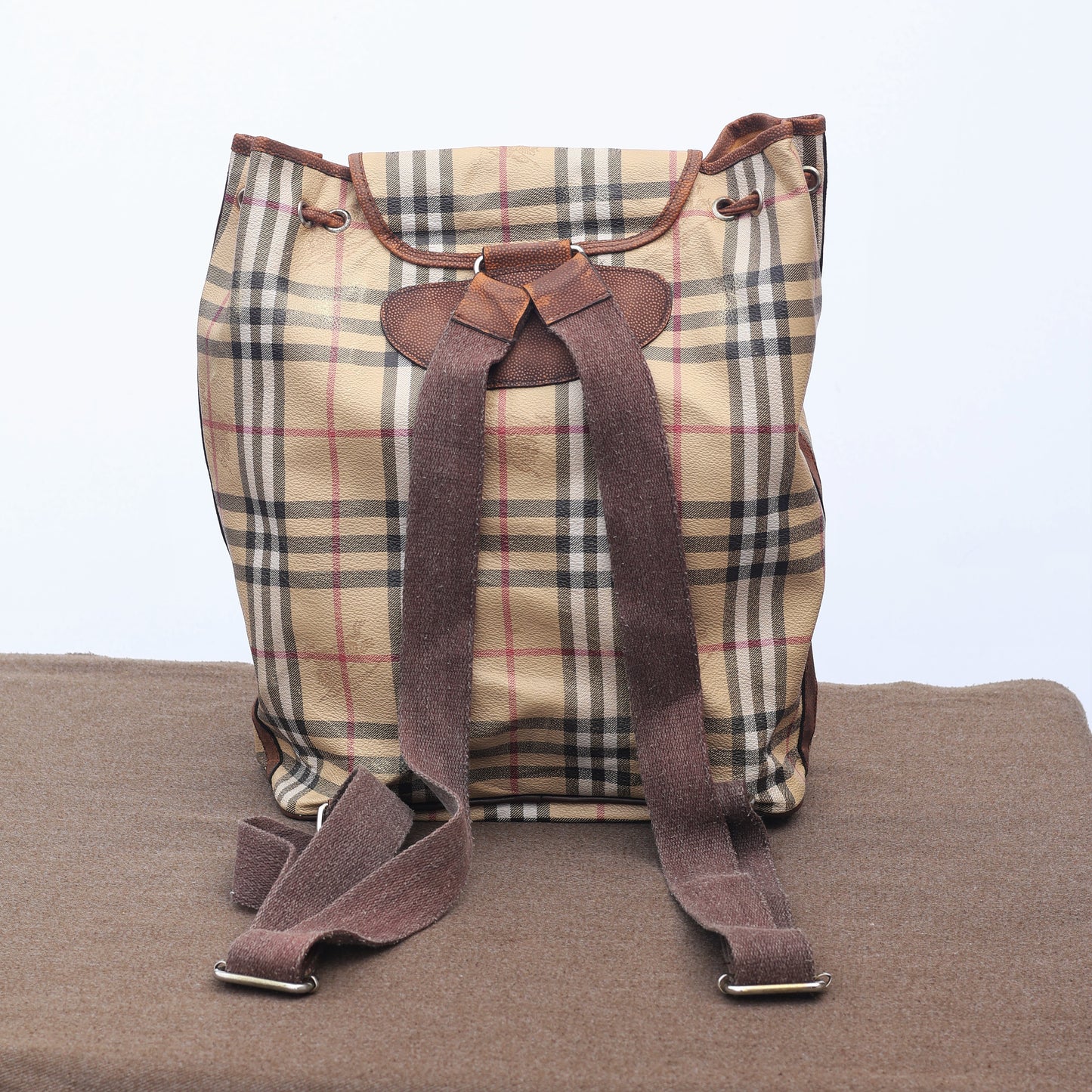 Vintage Burberrys' London Check Canvas Thrifted Backpack – Classic Nova Check