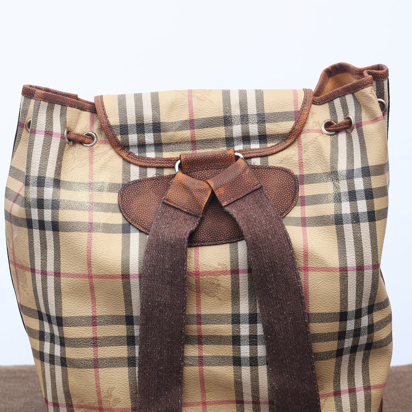 Vintage Burberrys' London Check Canvas Thrifted Backpack – Classic Nova Check