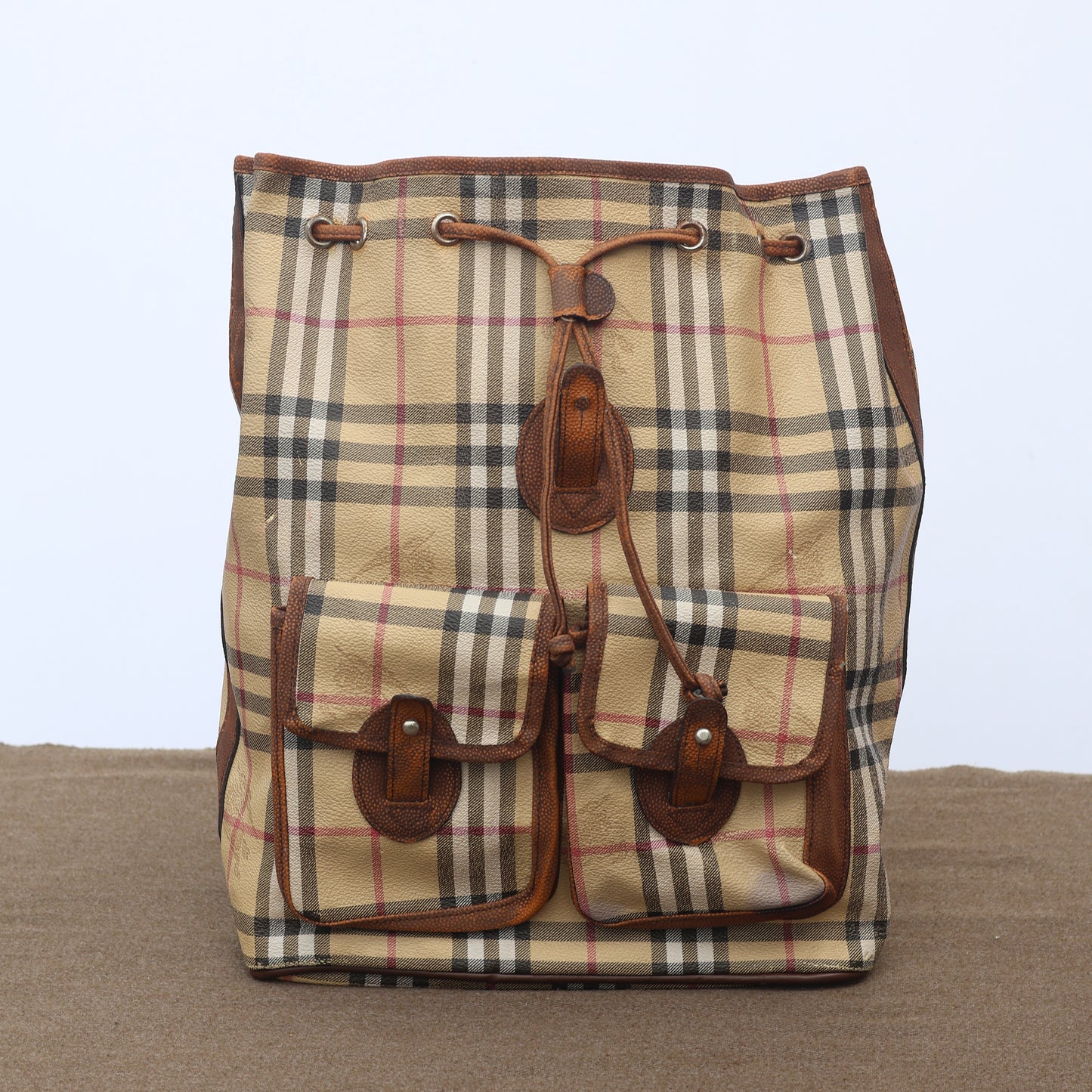 Vintage Burberrys' London Check Canvas Thrifted Backpack – Classic Nova Check