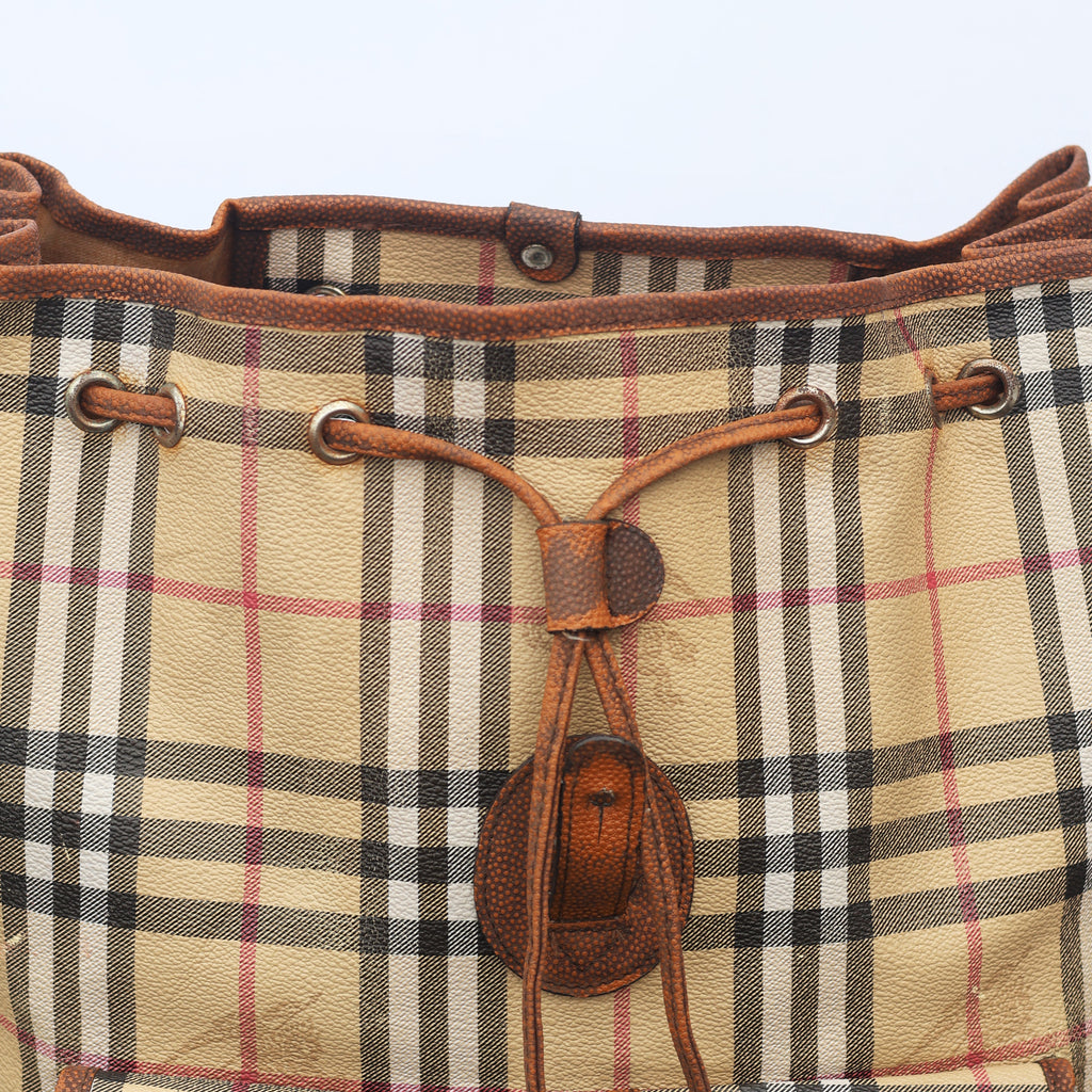 Vintage Burberrys' London Check Canvas Thrifted Backpack – Classic Nova Check