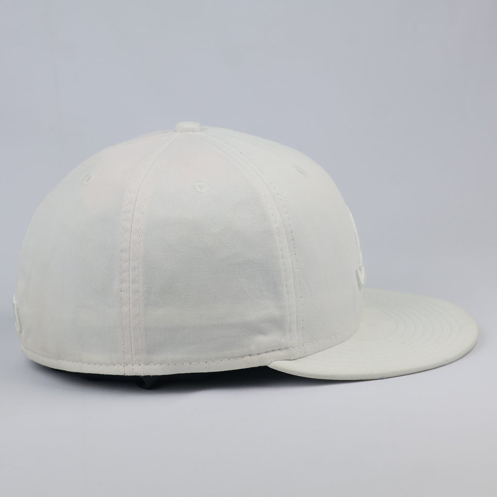 Vintage New Era 59FIFTY Atlanta Braves All-White Fitted Thrifted Hat