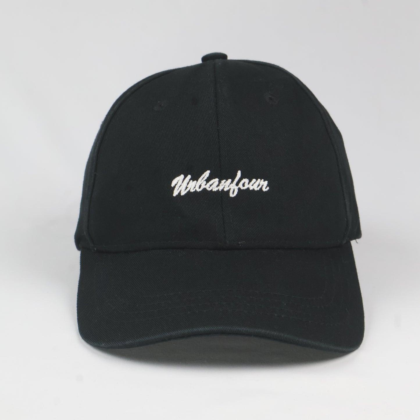 Black "Urbanfour" Script Logo Cap