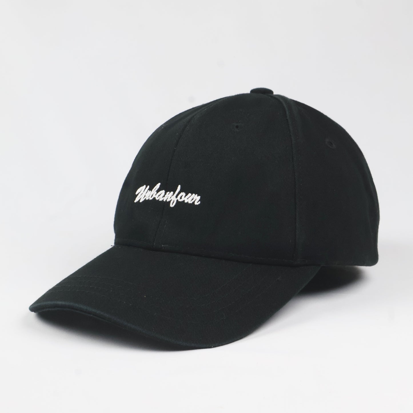 Black "Urbanfour" Script Logo Cap