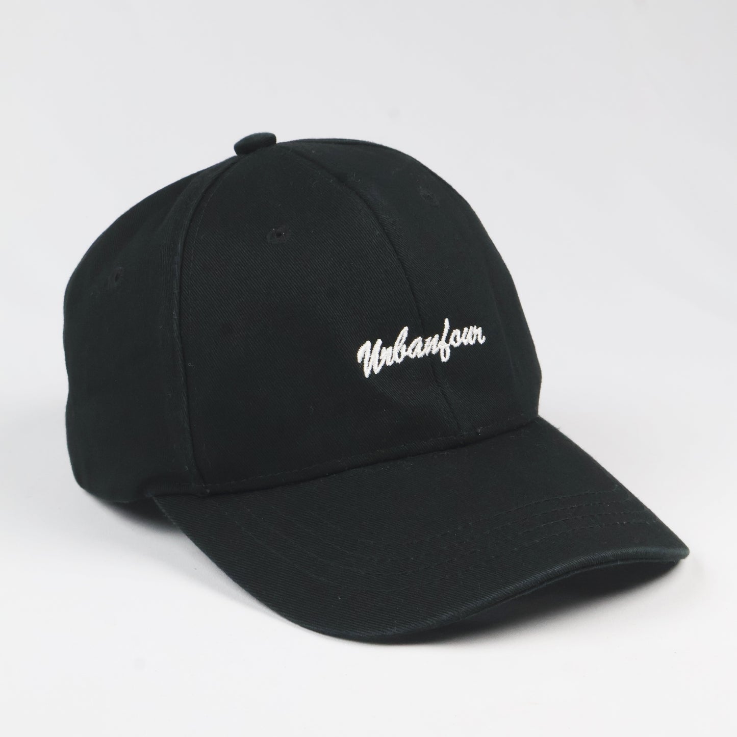 Black "Urbanfour" Script Logo Cap
