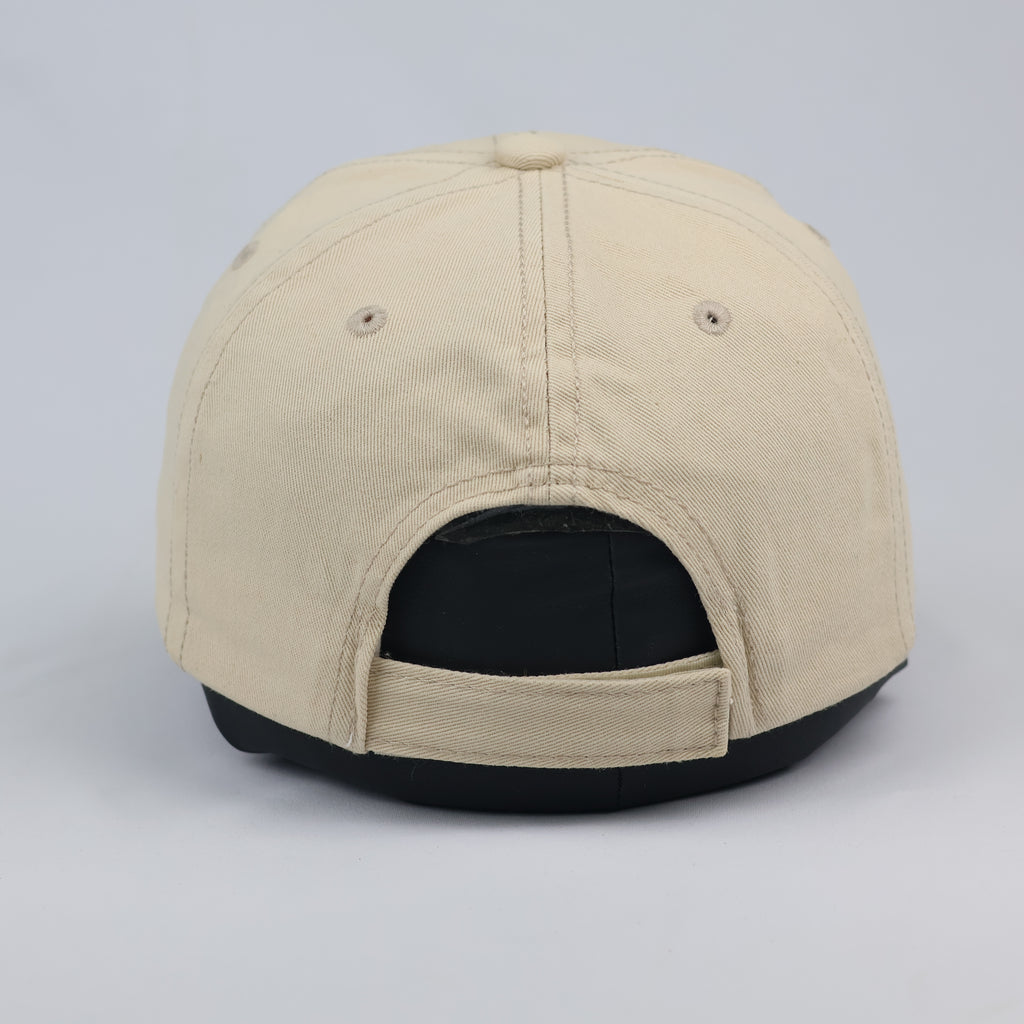 Pixel Cherry Embroidered Dad Hat - Beige Low Profile Cotton Cap
