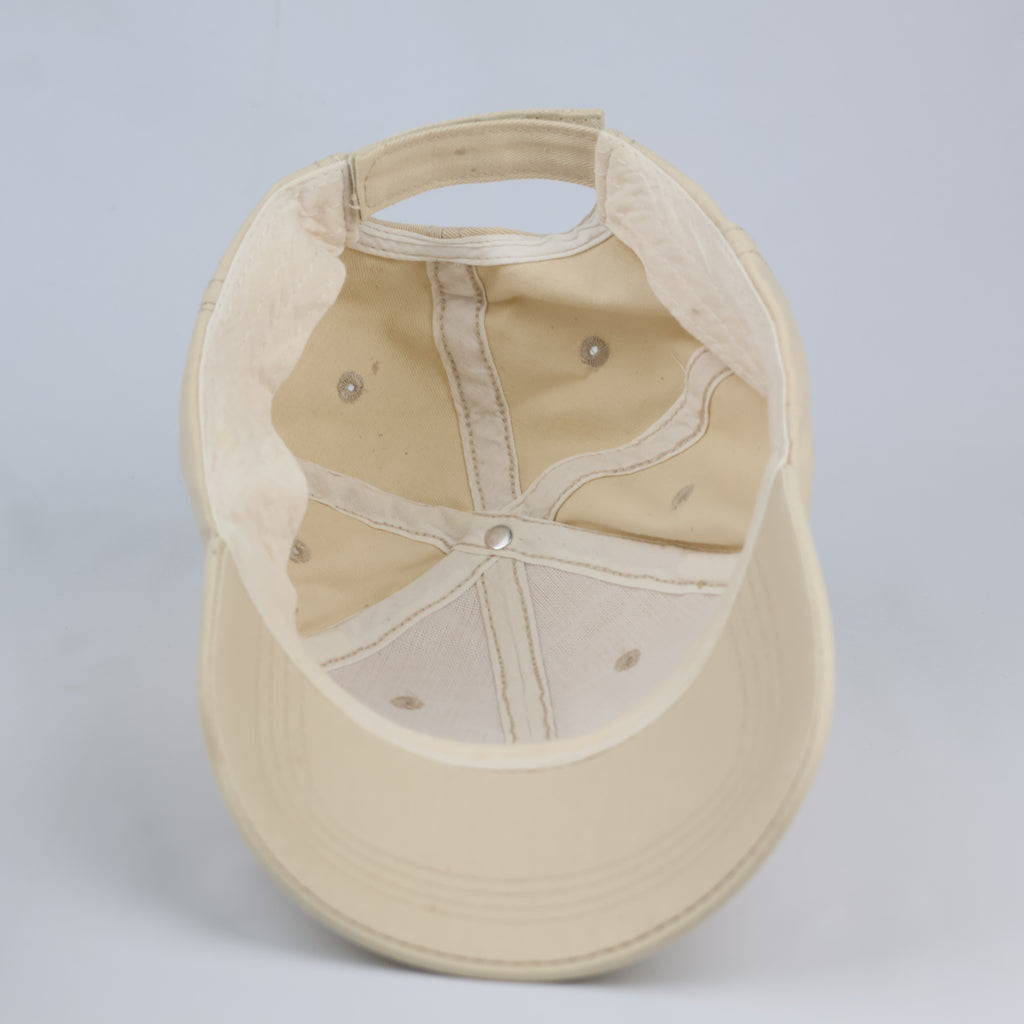 Pixel Cherry Embroidered Dad Hat - Beige Low Profile Cotton Cap