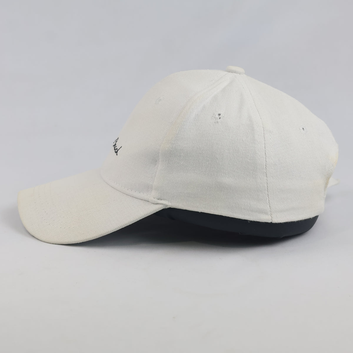 Vintage Long Beach Cursive Embroidered White Hat | 10068