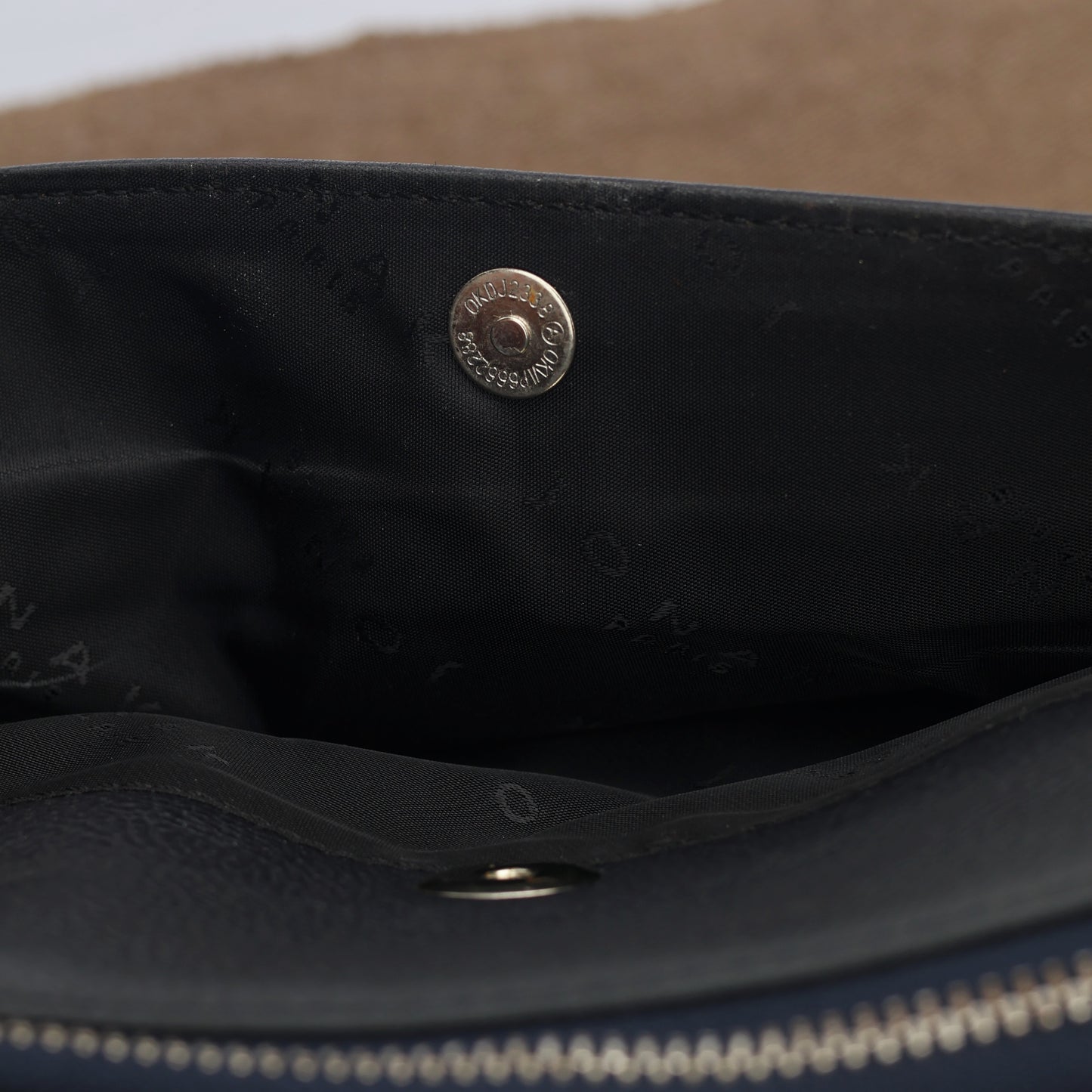 Premium Jonak Paris Leather Portfolio Clutch with Croc Detail -Thrifted