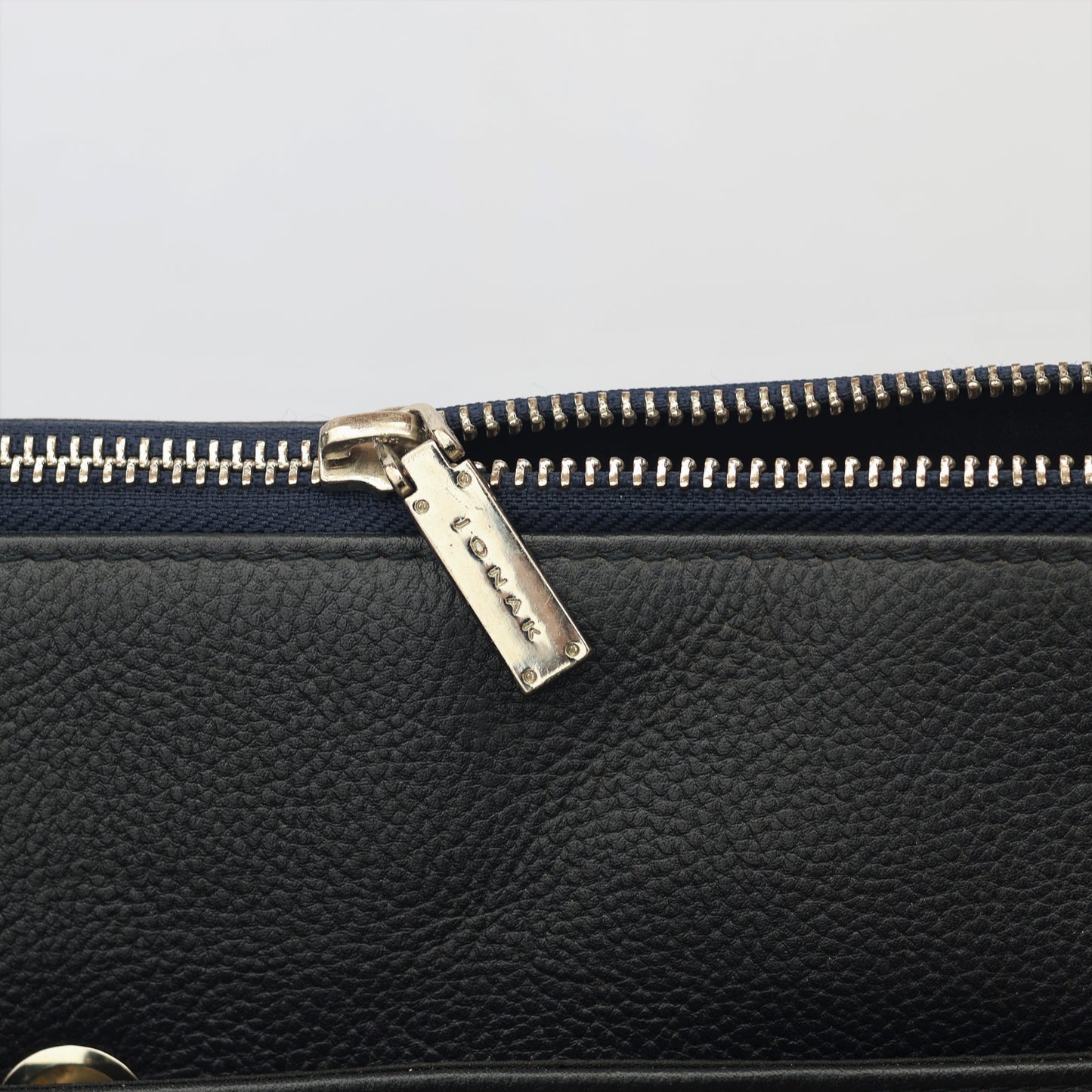 Premium Jonak Paris Leather Portfolio Clutch with Croc Detail -Thrifted