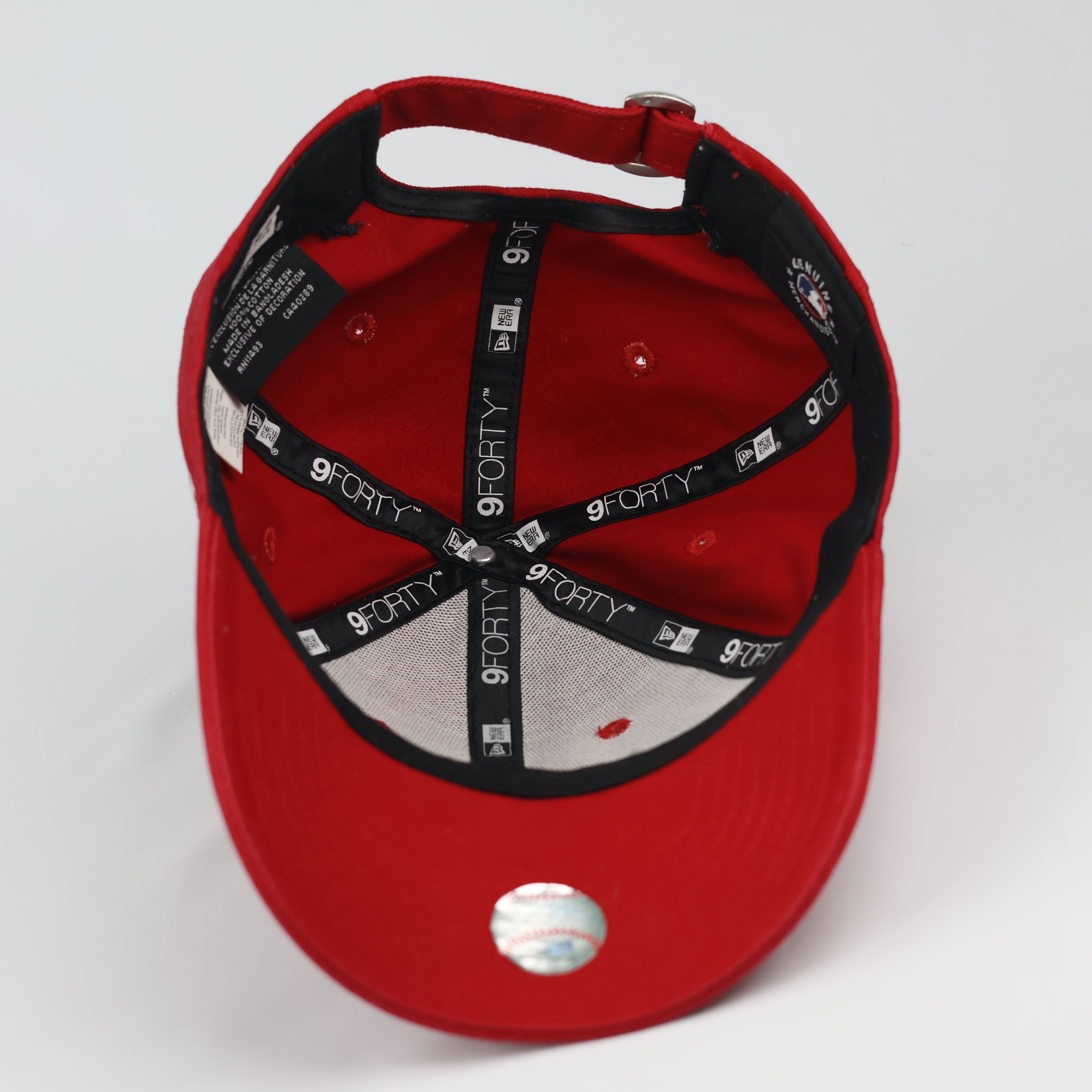 Vintage New Era 9FORTY New York Yankees Red Adjustable Thrifted Hat