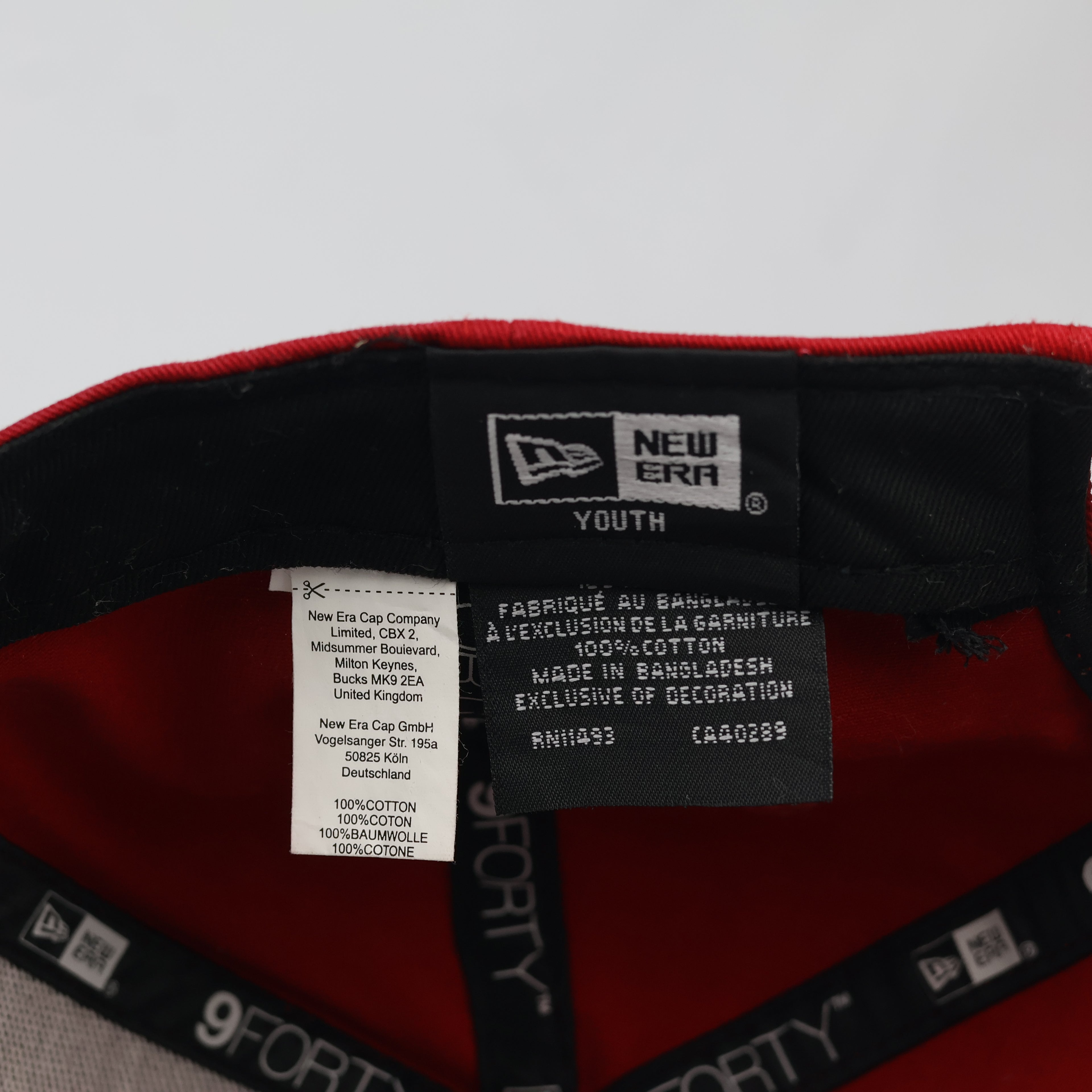 Vintage New Era 9FORTY New York Yankees Red Adjustable Thrifted Hat