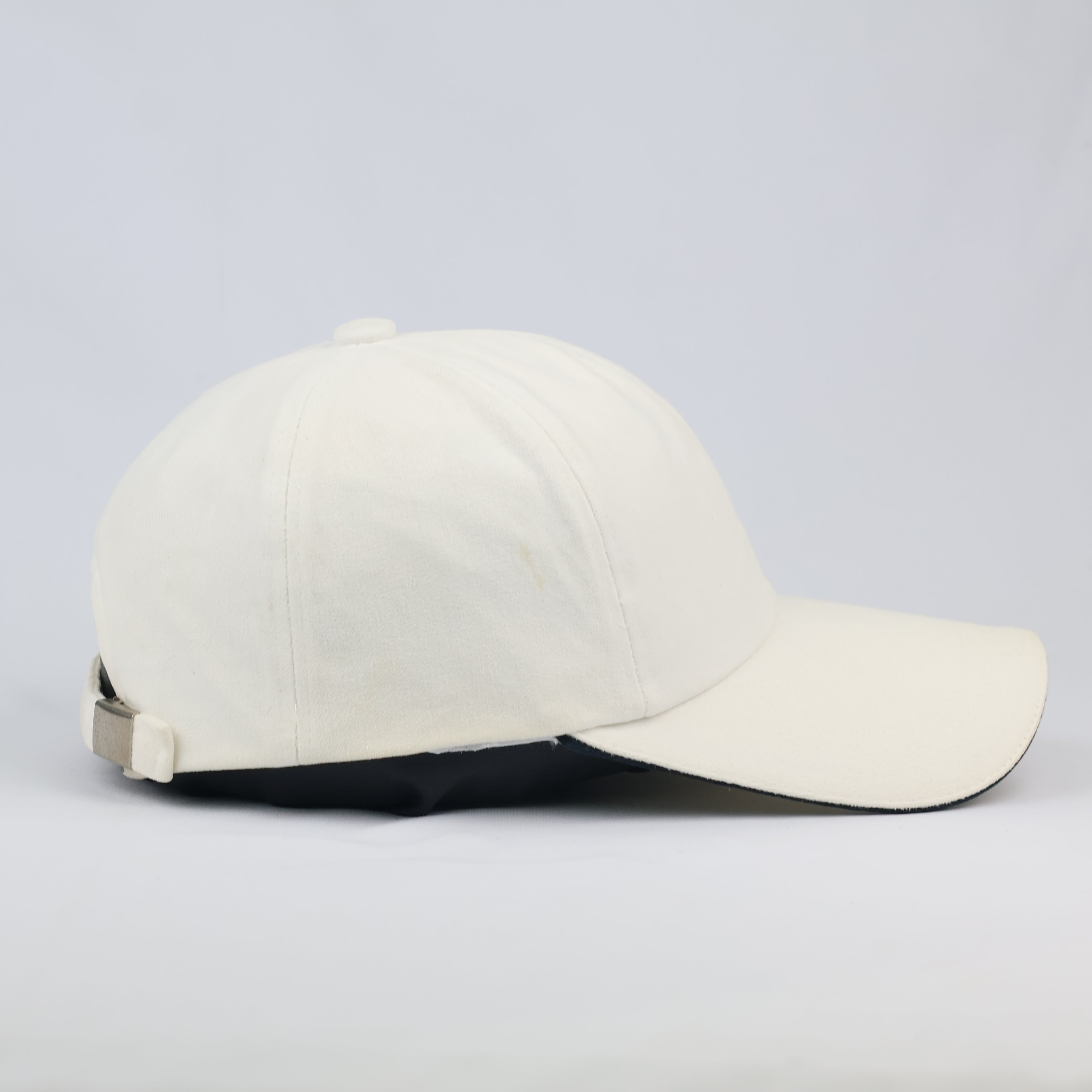 Vintage Cream Sports Cap with Flag Embroidery - Adjustable - Size 56-58cm