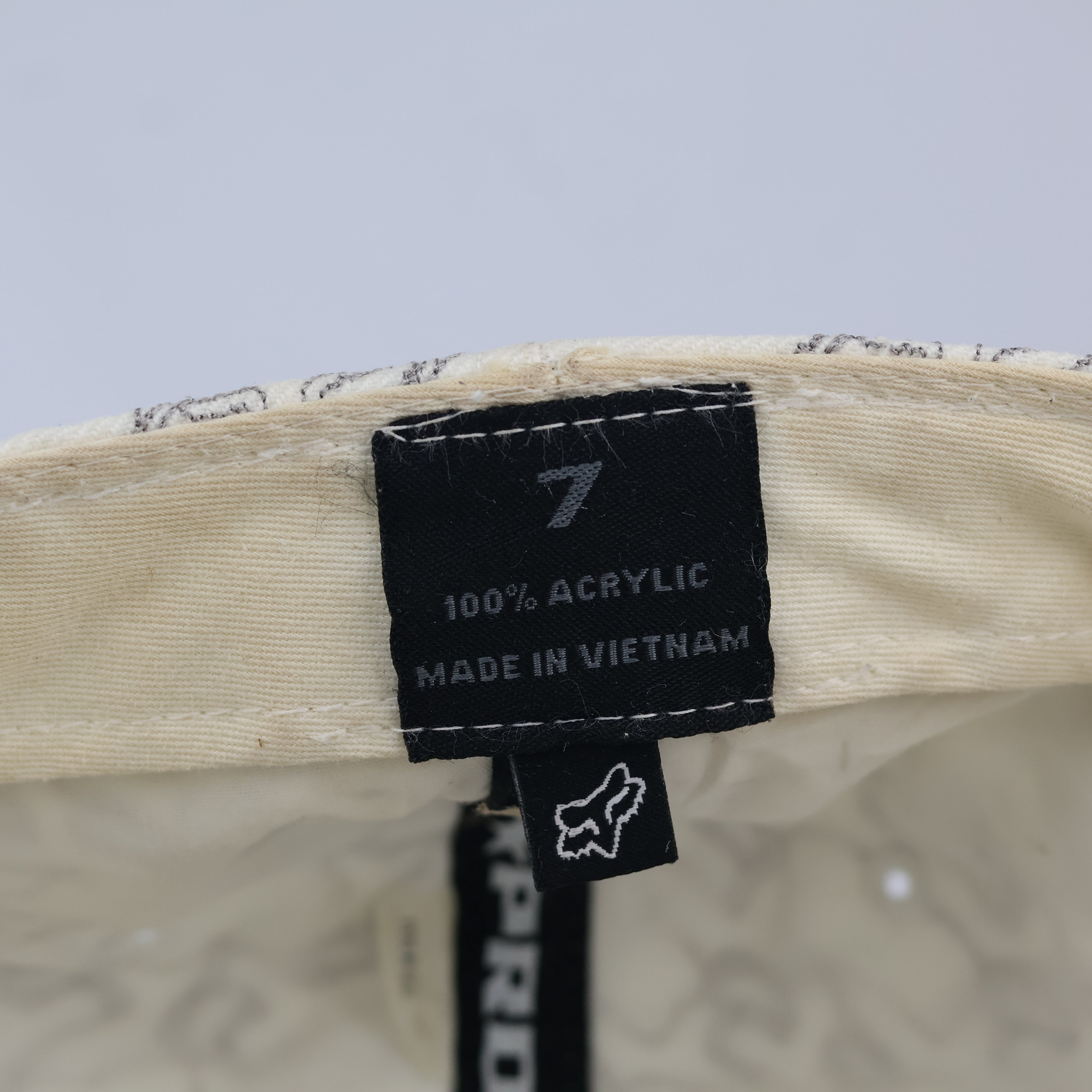 Fox Racing All-Over Print Logo Flat Brim Cap | Cream Monogram Fitted Hat
