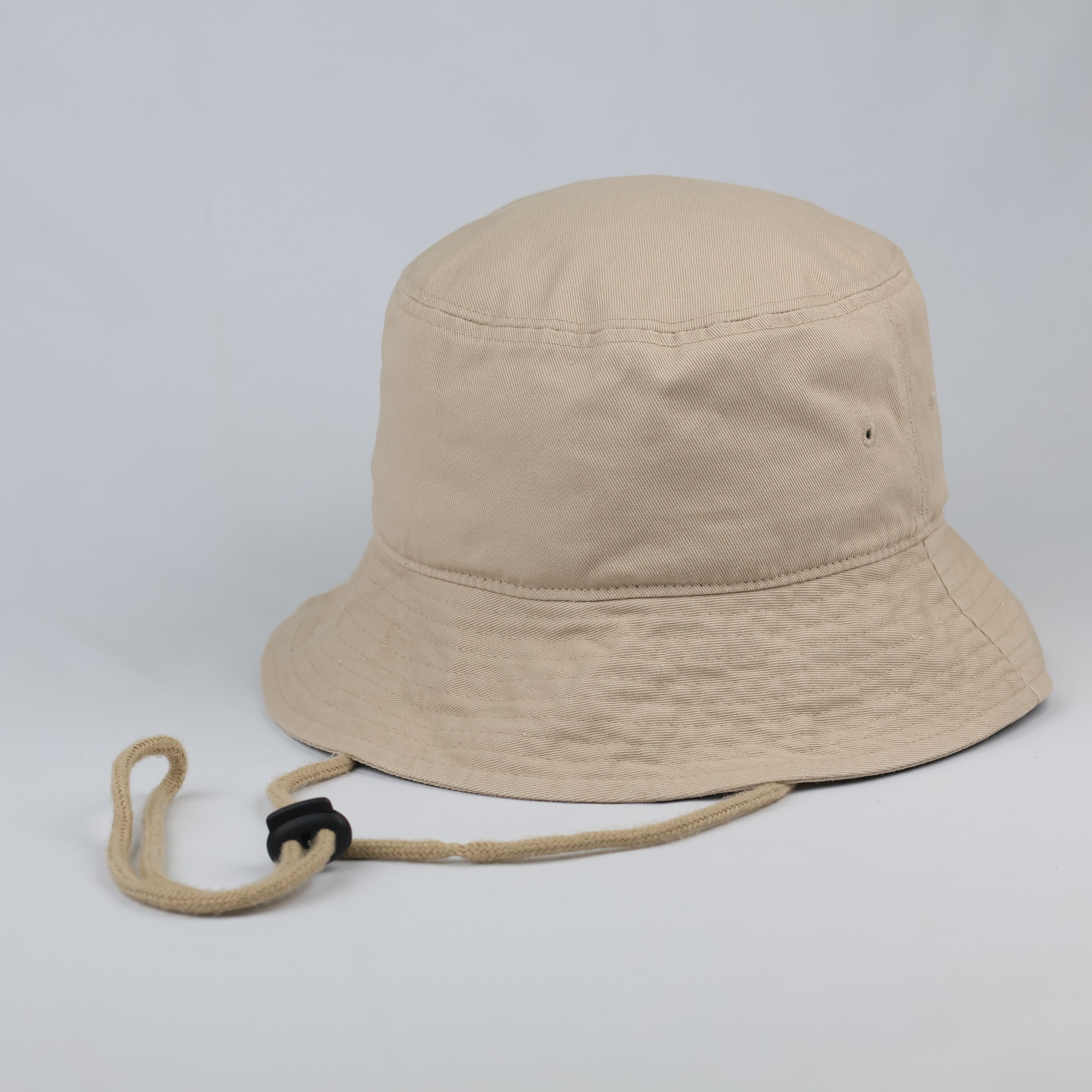 Vintage TYCO Market Beige Cotton Bucket Hat | Adjustable Outdoor Sun Hat