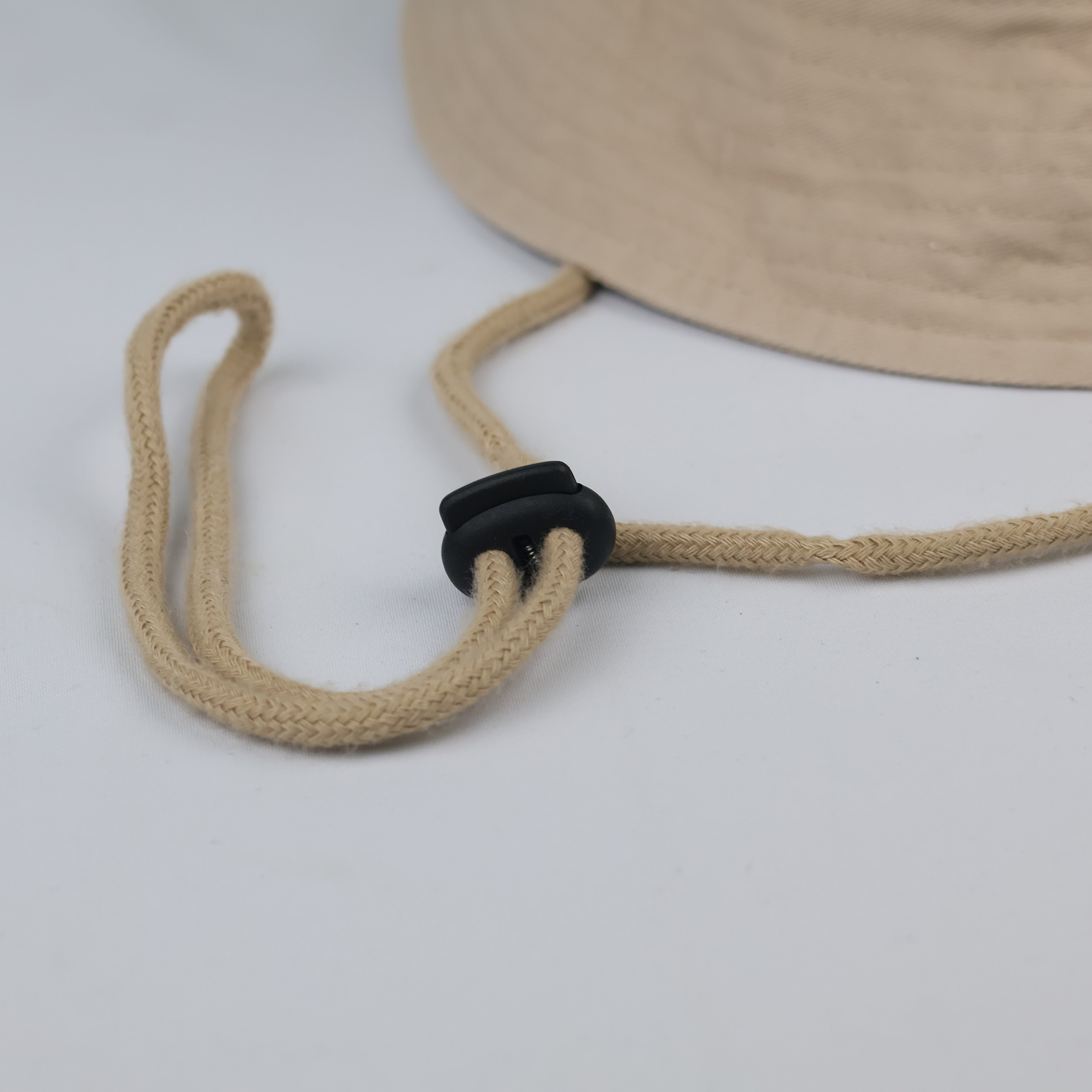 Vintage TYCO Market Beige Cotton Bucket Hat | Adjustable Outdoor Sun Hat