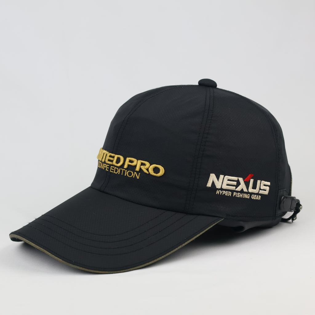 Shimano Nexus Limited Pro GORE-TEX Fishing Thrifted Hat - Black/Gold - Size 56-59cm