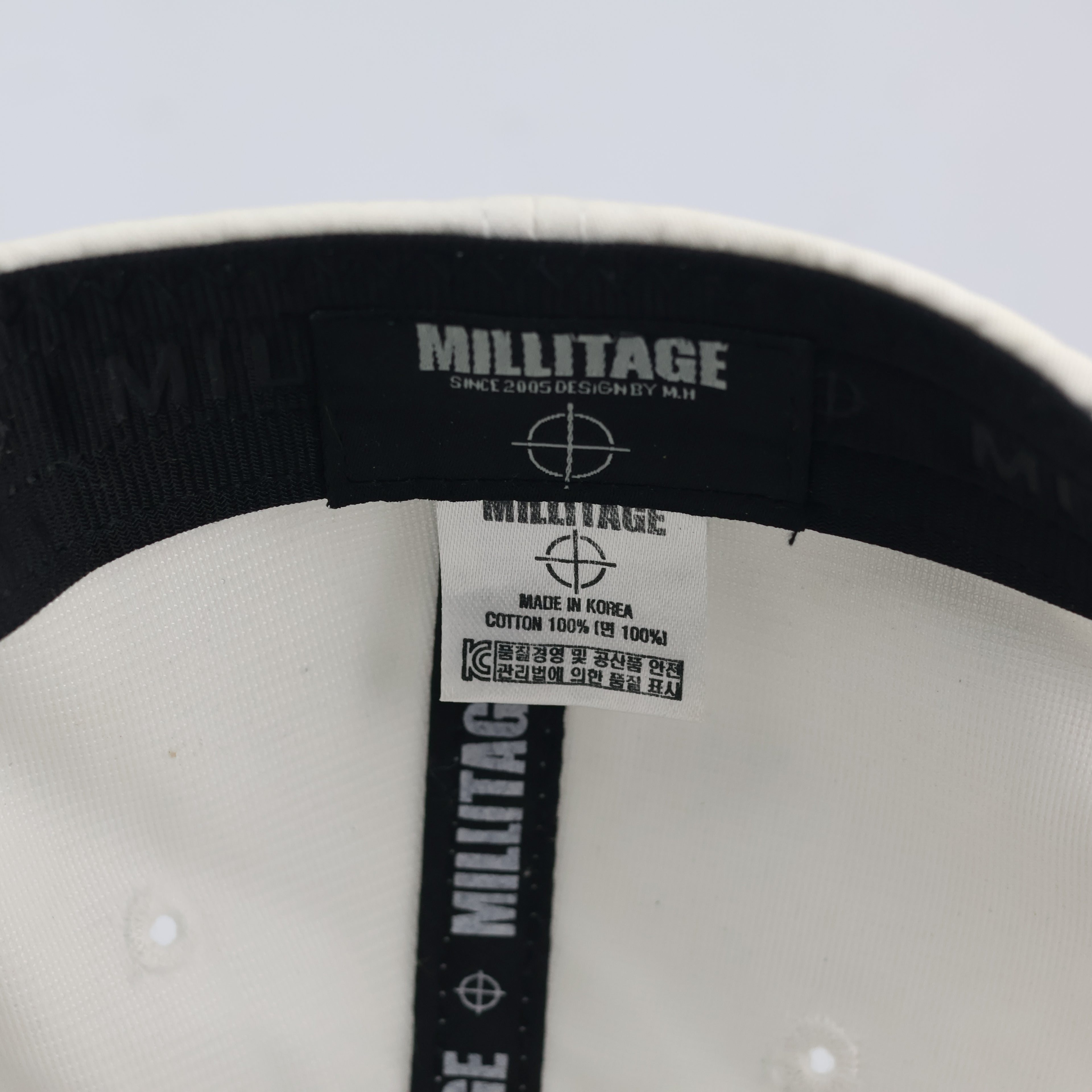 Millitage Korean Streetwear "Russian Renaissance" Cap - Cream - 56-58cm