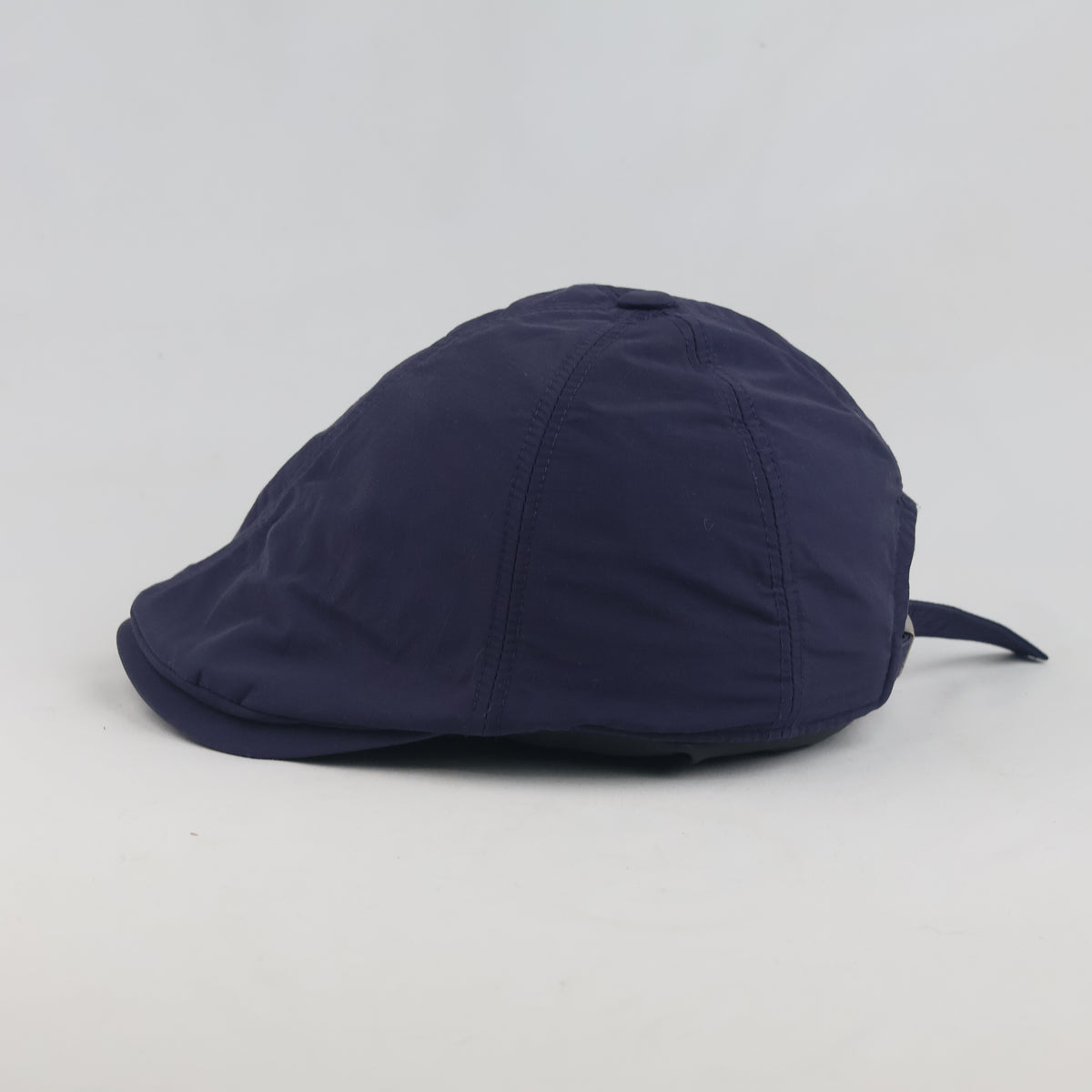 Thrifted Plain Navy Blue Strapback Driving Newsboy Cap | 10137