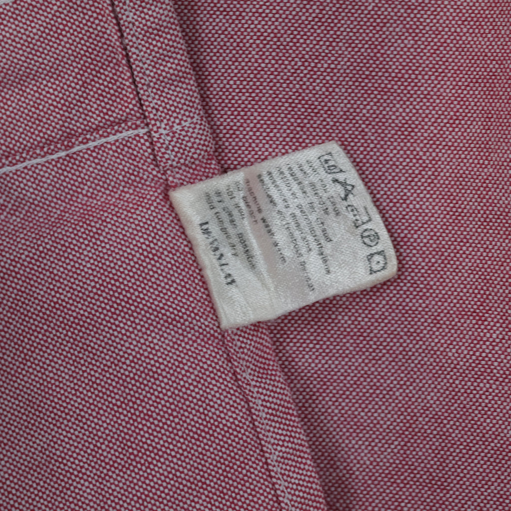 Thrifted Lacoste Men's Pink Short Sleeve Button-Down Shirt - Size XL