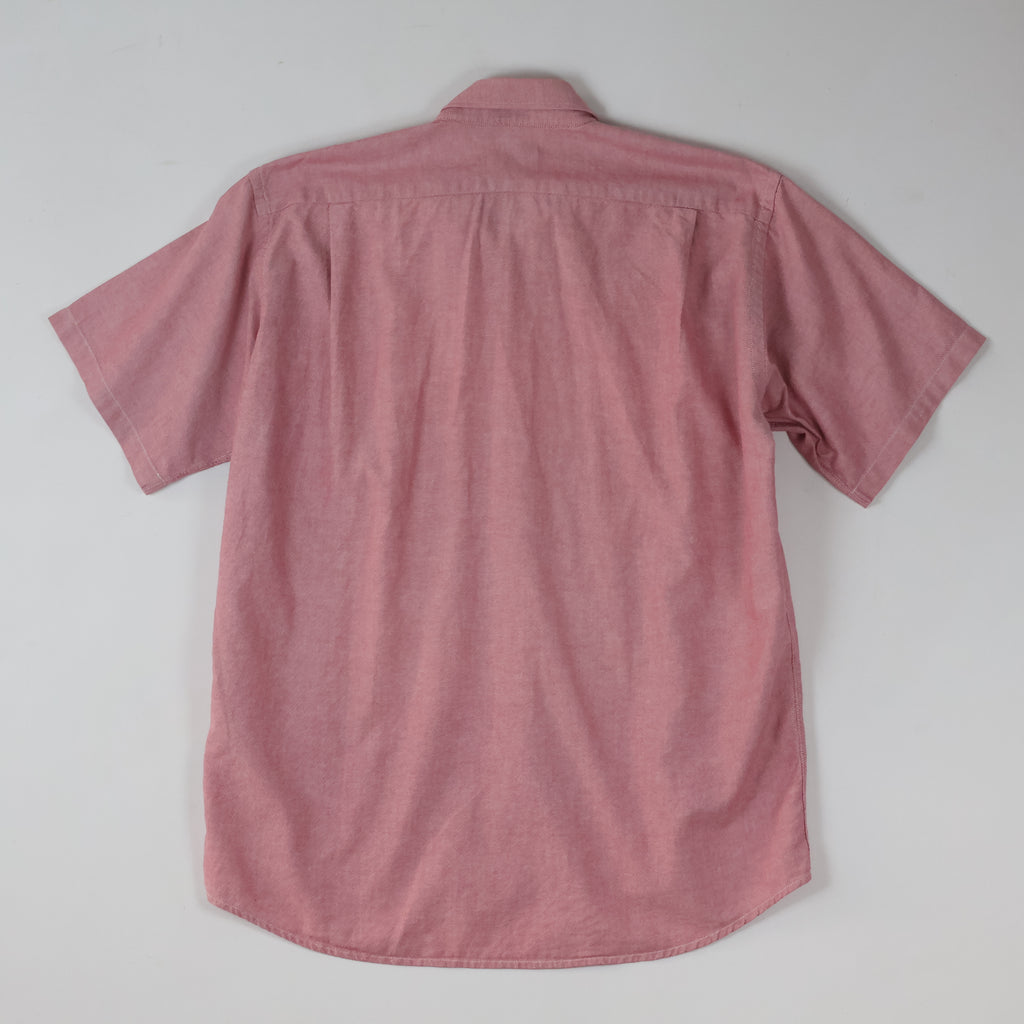 Thrifted Lacoste Men's Pink Short Sleeve Button-Down Shirt - Size XL