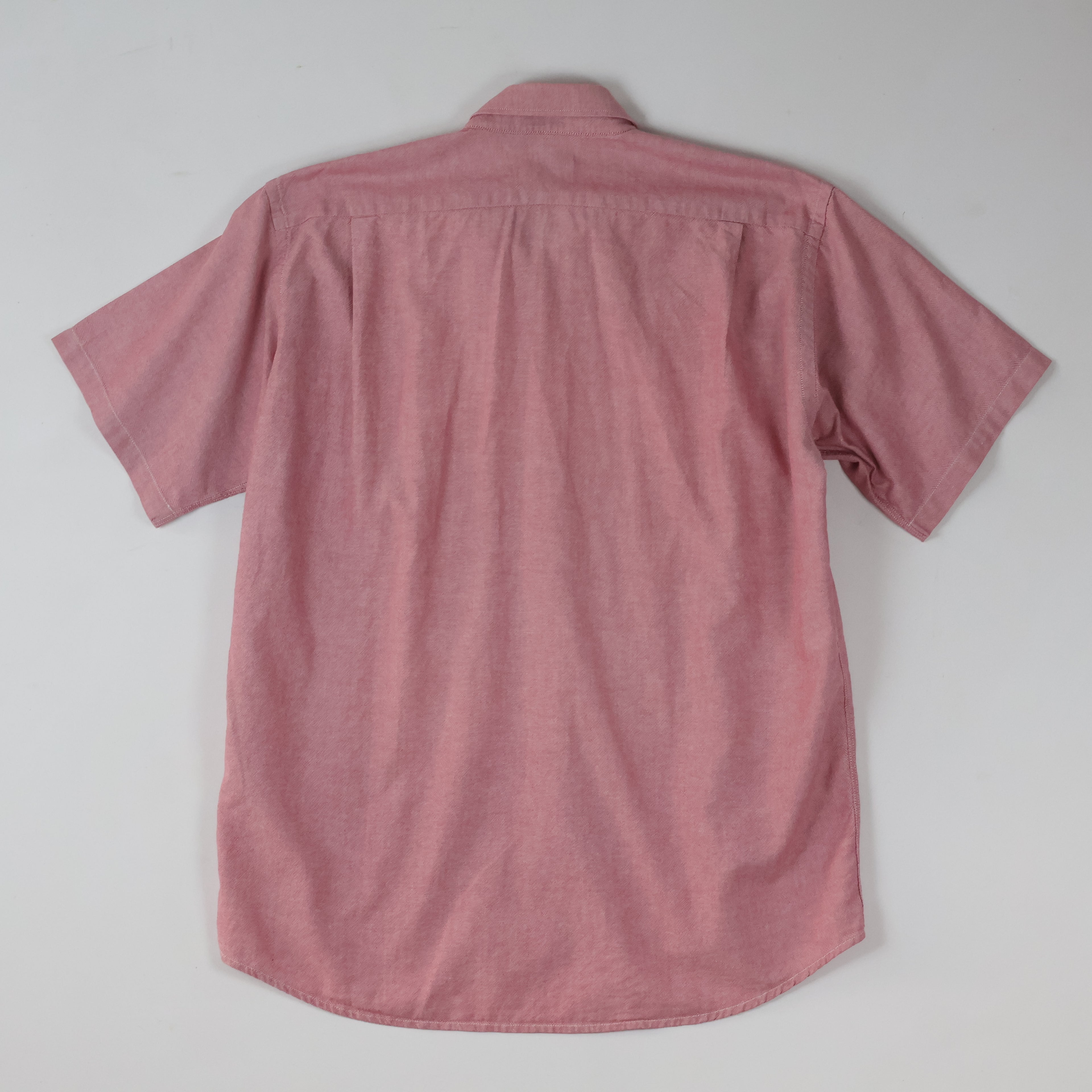 Thrifted Lacoste Men's Pink Short Sleeve Button-Down Shirt - Size XL