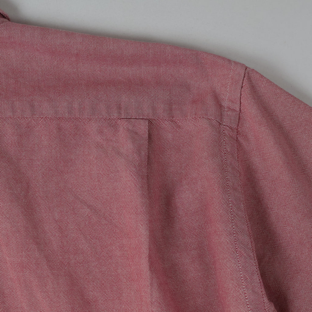 Thrifted Lacoste Men's Pink Short Sleeve Button-Down Shirt - Size XL