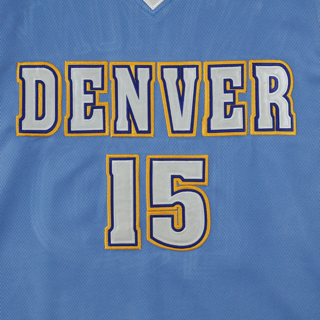 Vintage Adidas NBA Denver Nuggets Carmelo Anthony #15 Basketball Thrifted Jersey - Blue