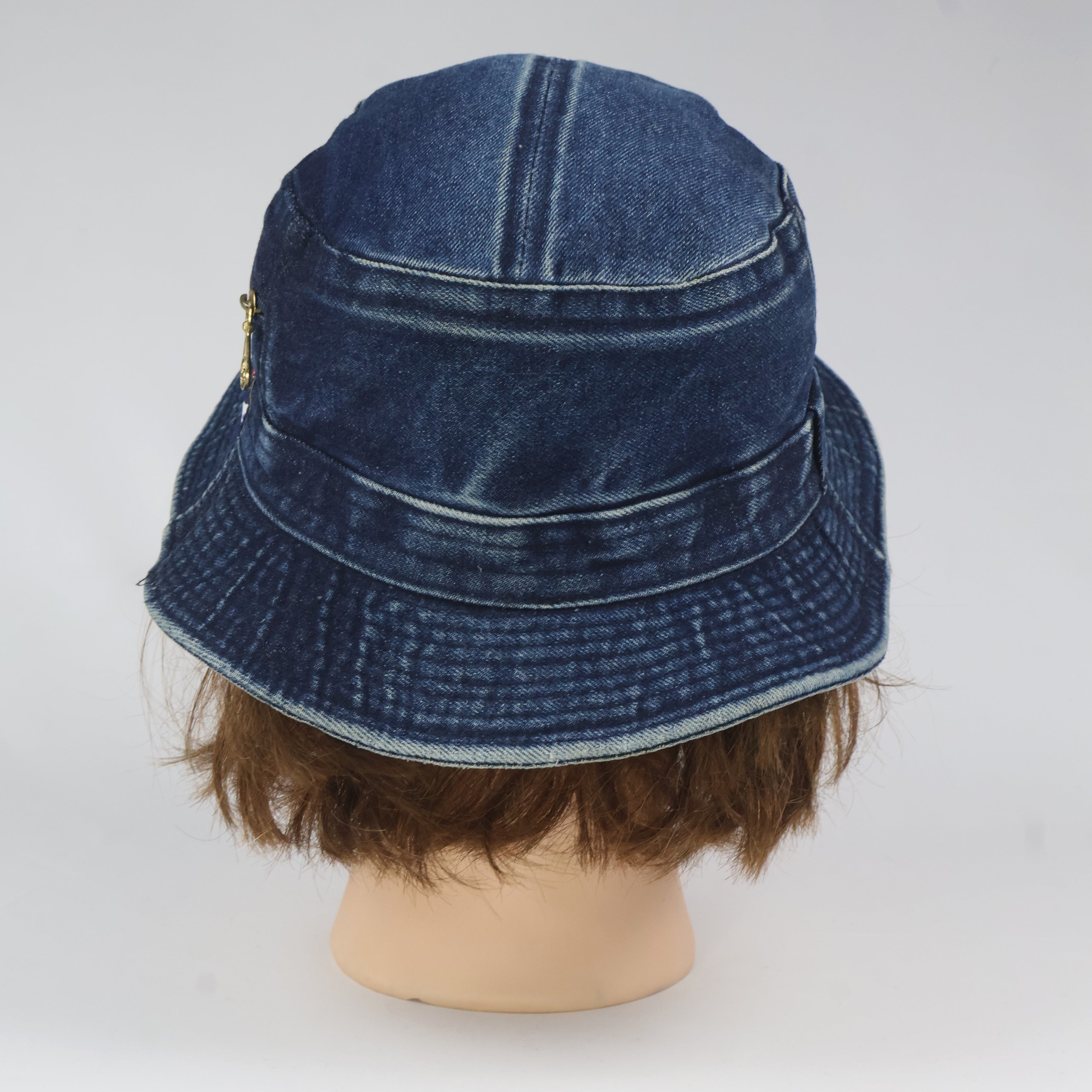 Vintage Fila Denim Bucket Hat with Zipper Pockets