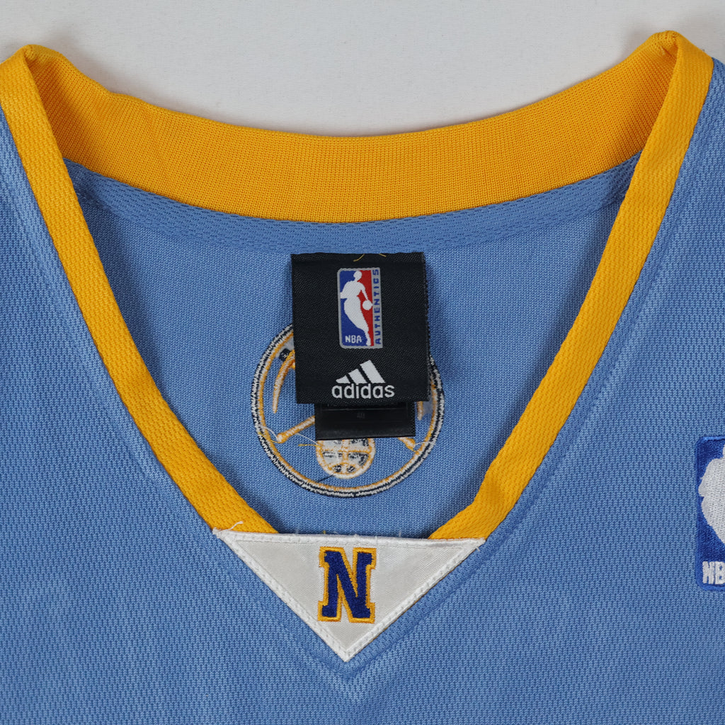 Vintage Adidas NBA Denver Nuggets Carmelo Anthony #15 Basketball Thrifted Jersey - Blue