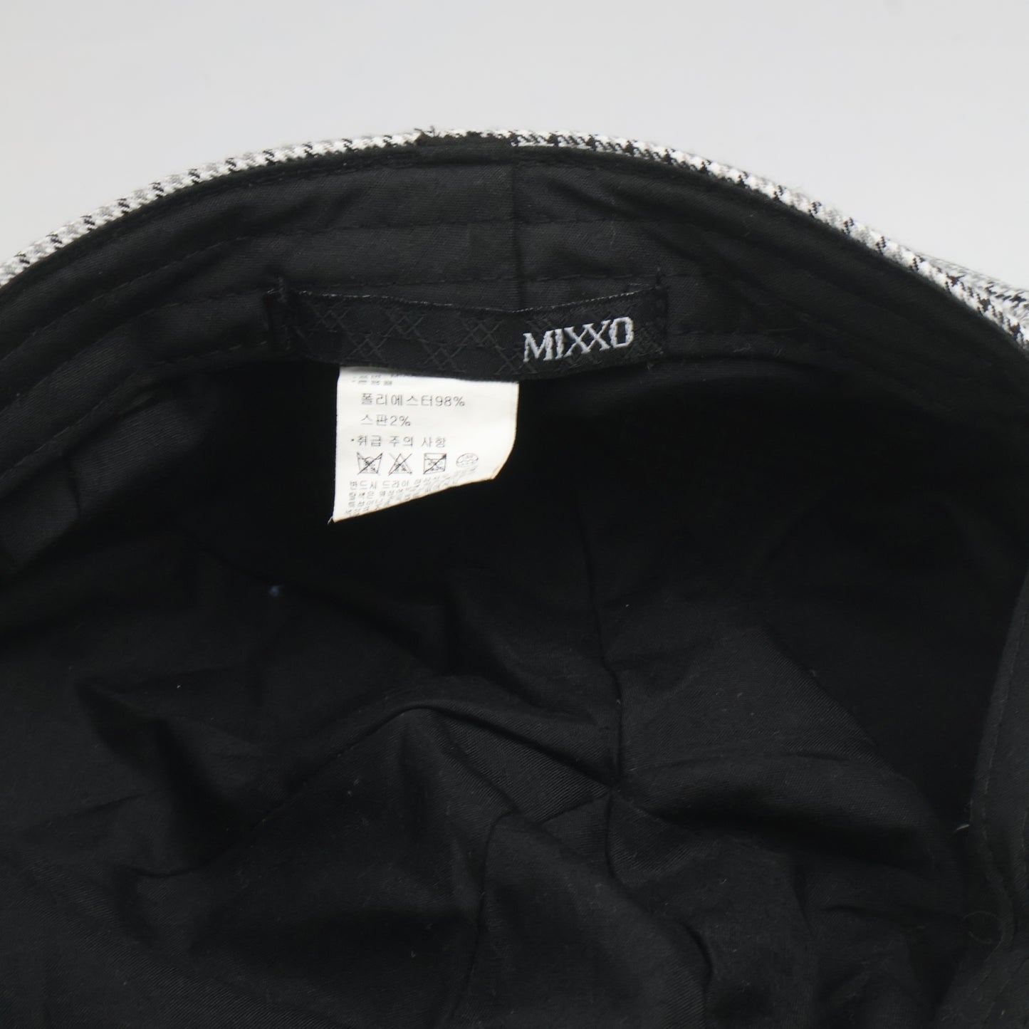 Classic Black & White Plaid Baker Boy Hat