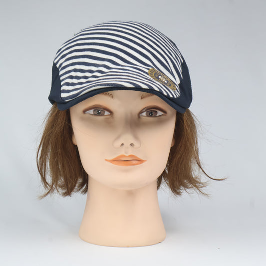 Vintage Style Le Coq Sportif Striped Flat Cap