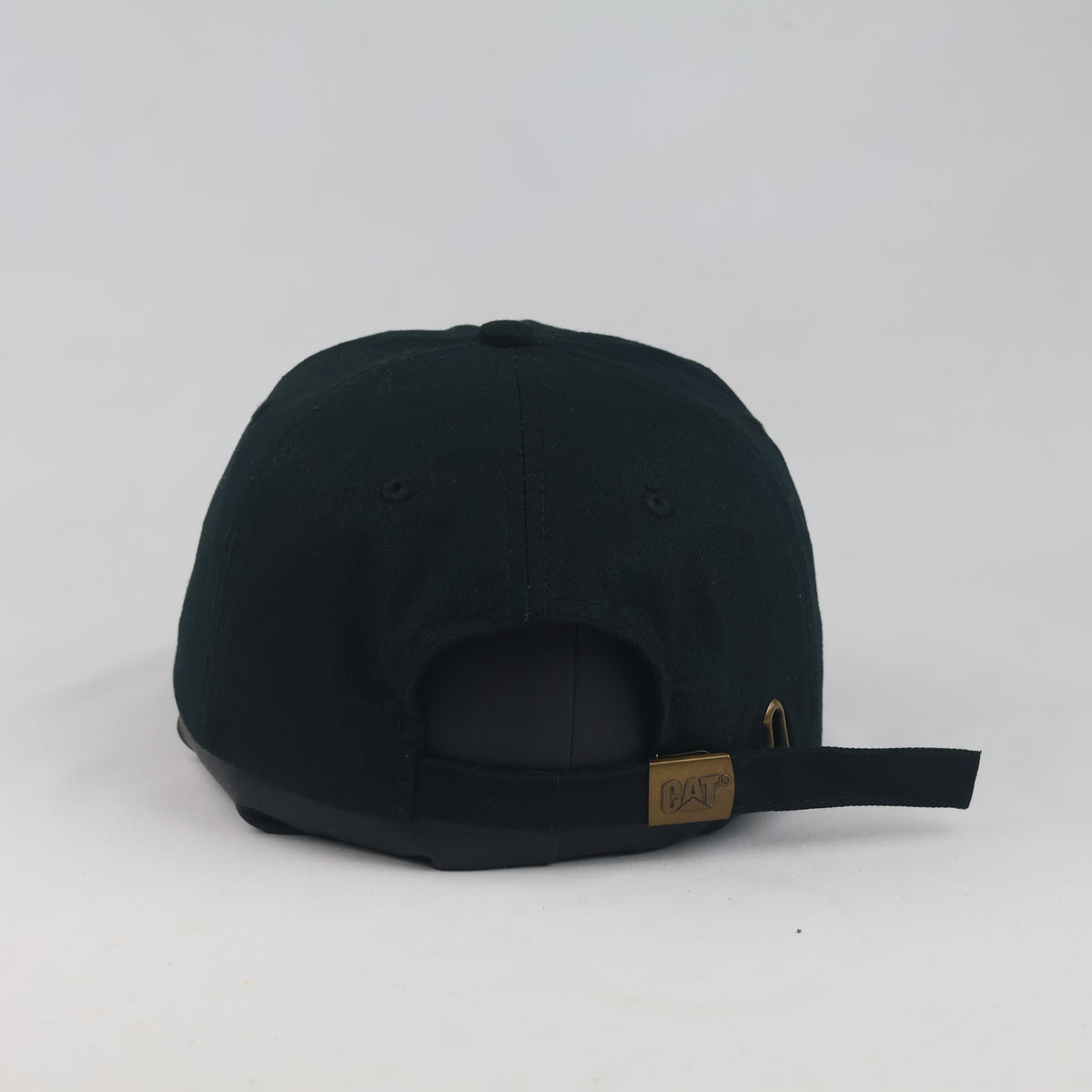 Thrifted Caterpillar Black Contrast Stitch Strapback Cap (57-59 cm) |10093