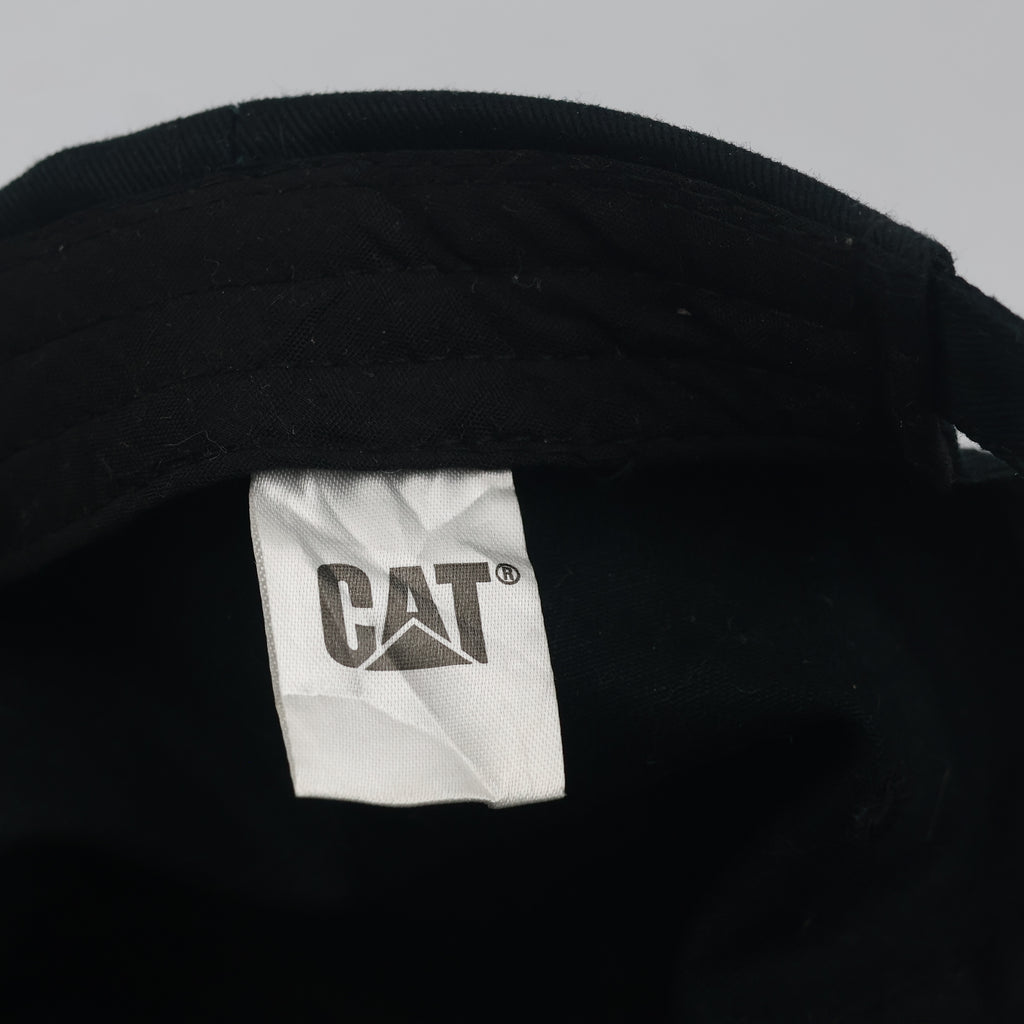 Thrifted Caterpillar Black Contrast Stitch Strapback Cap (57-59 cm) |10093