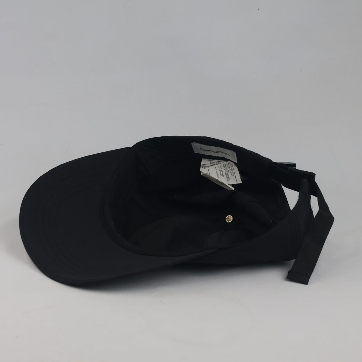 Thrifted thisisneverthat Korean Streetwear Black Cap (58-60 cm) | 10098