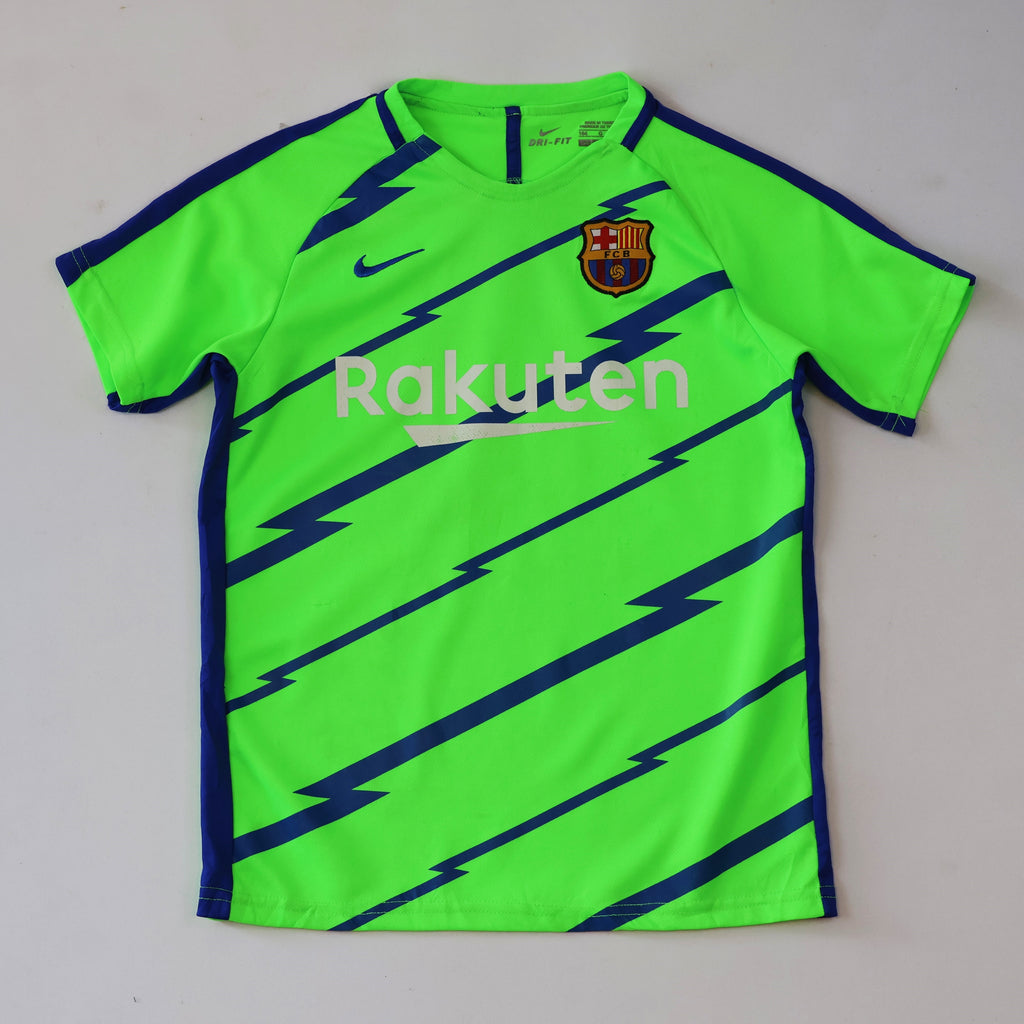 Thrifted FC Barcelona Messi #10 Nike Dri-FIT Jersey - Neon Green/Blue