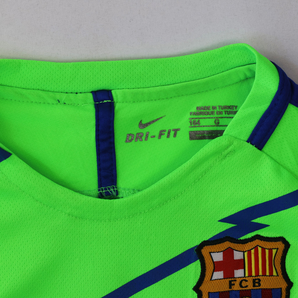 Thrifted FC Barcelona Messi #10 Nike Dri-FIT Jersey - Neon Green/Blue