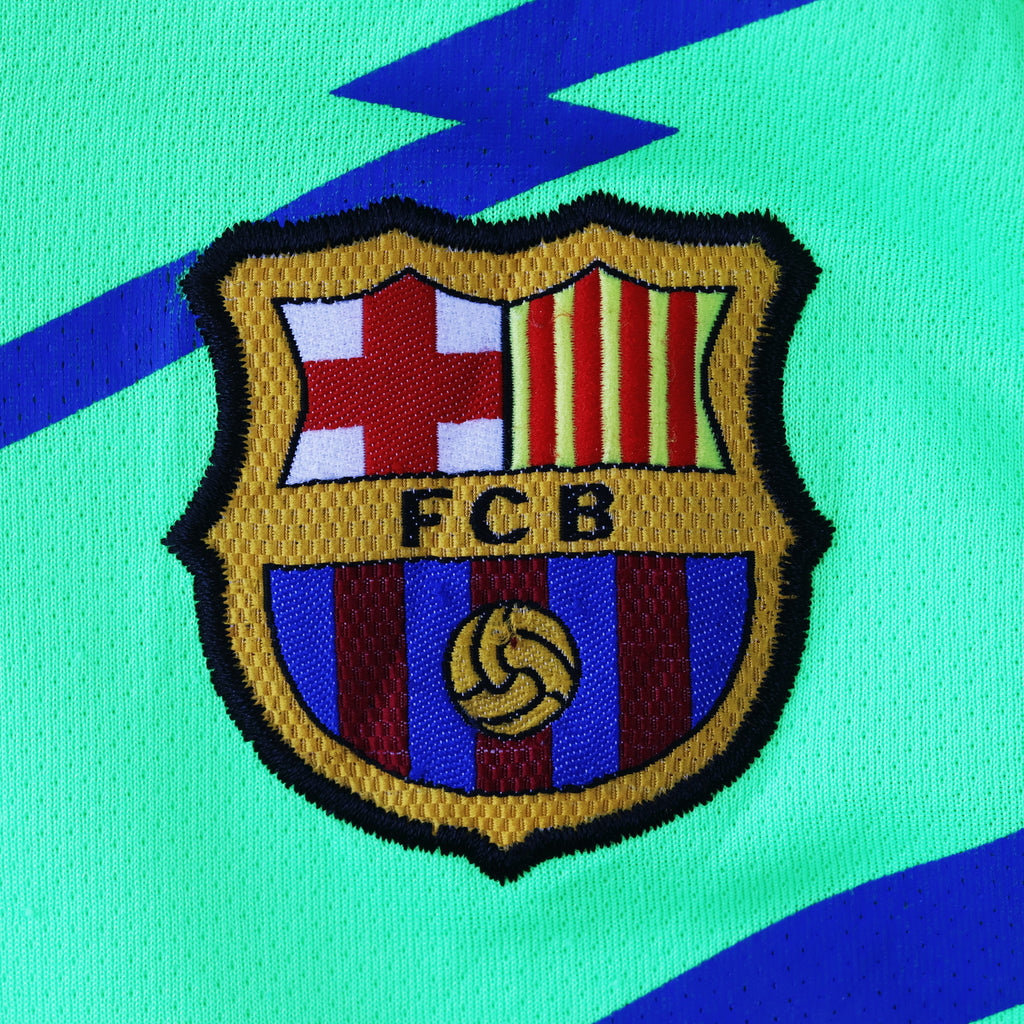Thrifted FC Barcelona Messi #10 Nike Dri-FIT Jersey - Neon Green/Blue