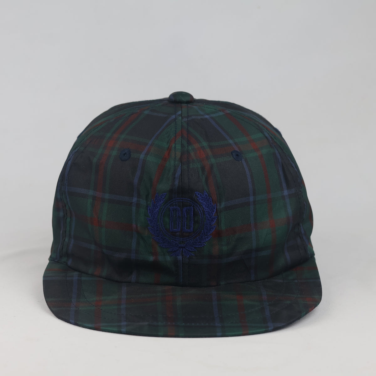 Thrifted DAKS London Black Watch Plaid Flat Brim Cap | 10103