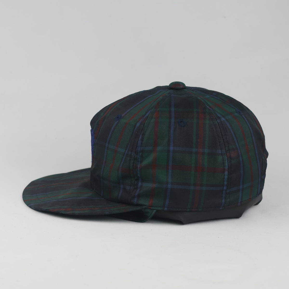 Thrifted DAKS London Black Watch Plaid Flat Brim Cap | 10103