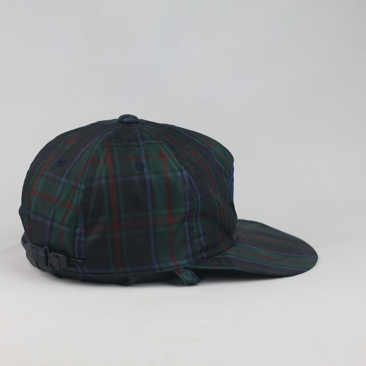 Thrifted DAKS London Black Watch Plaid Flat Brim Cap | 10103