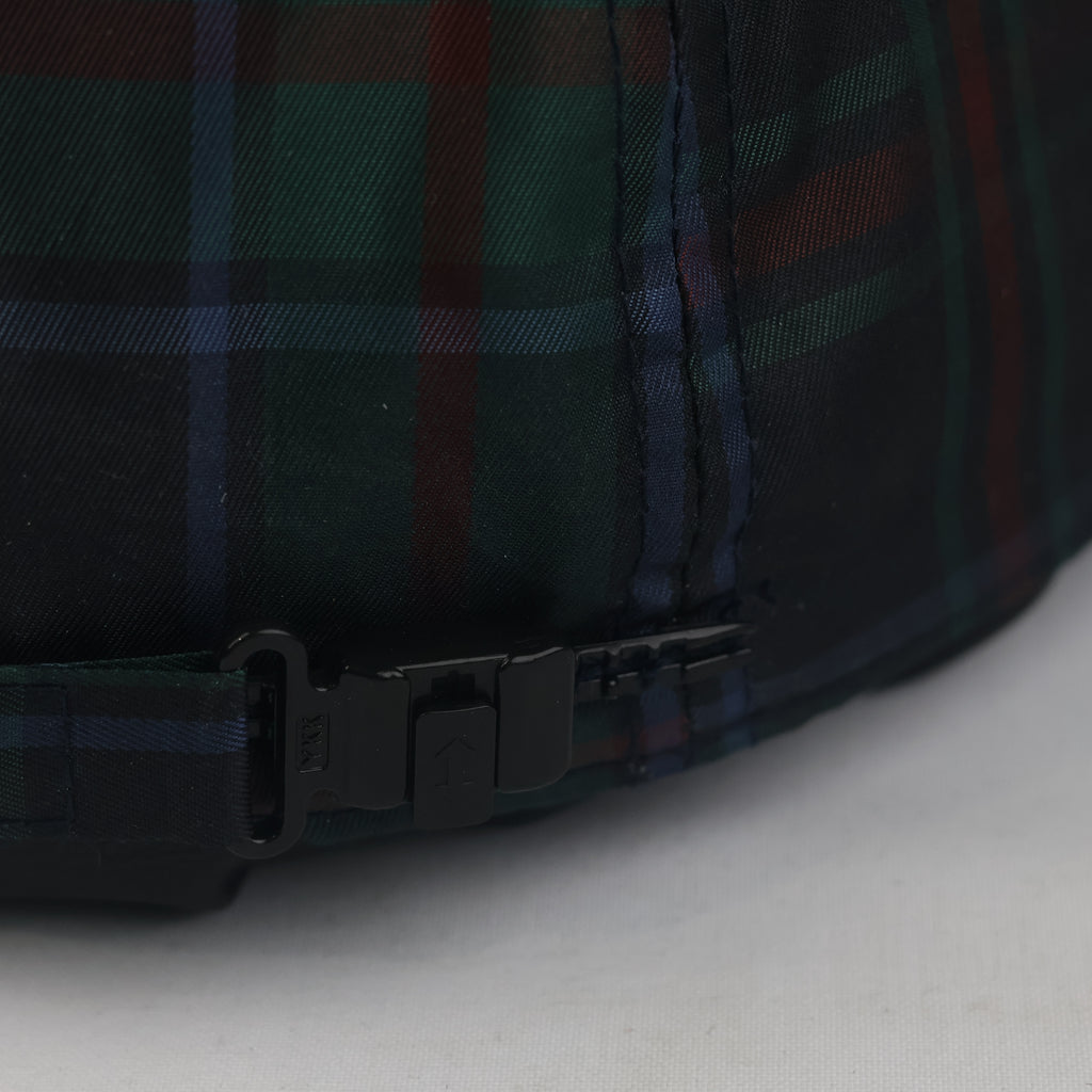 Thrifted DAKS London Black Watch Plaid Flat Brim Cap | 10103