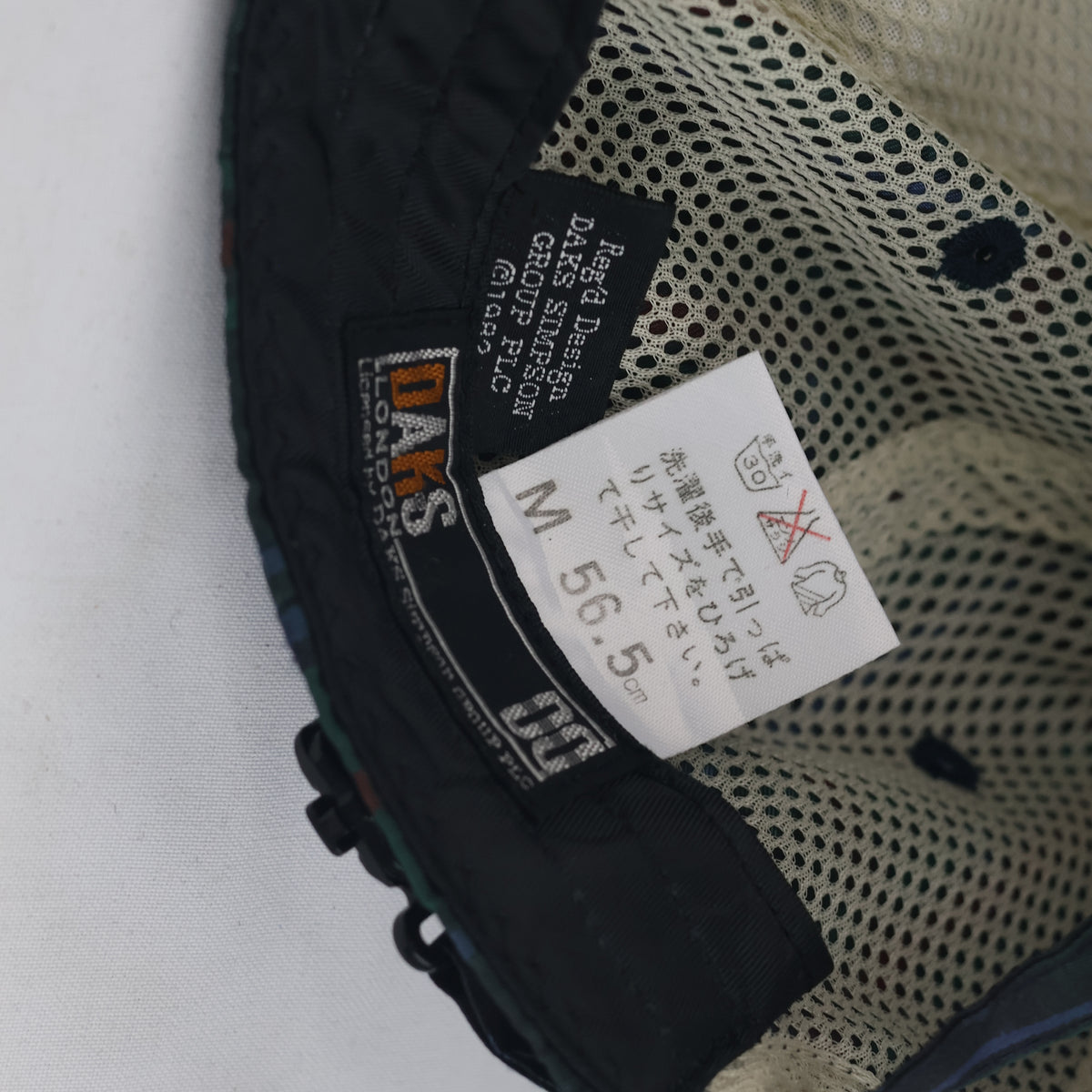 Thrifted DAKS London Black Watch Plaid Flat Brim Cap | 10103