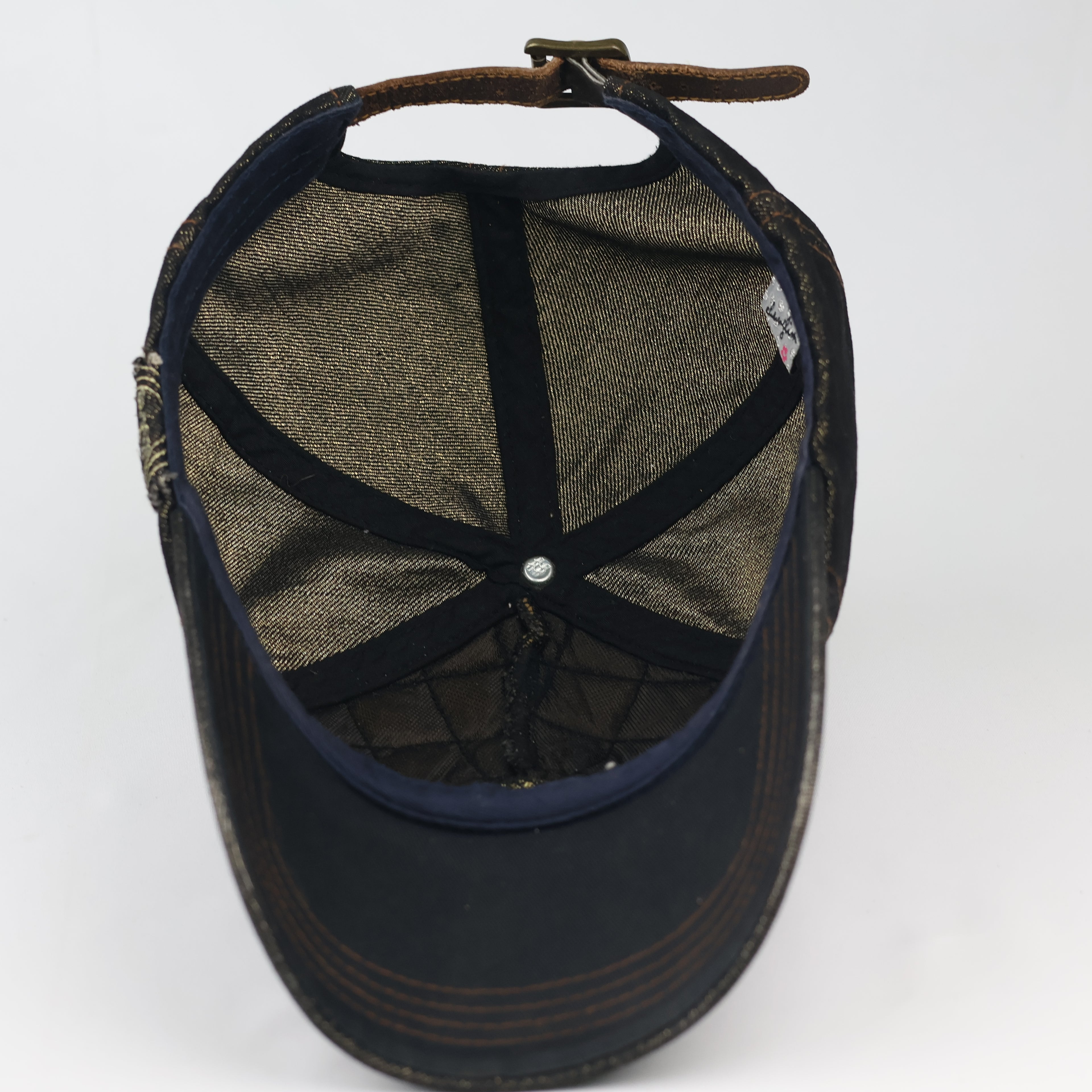 Vintage Quilted Denim "Stylish" Cap – Y2K Grunge Aesthetic