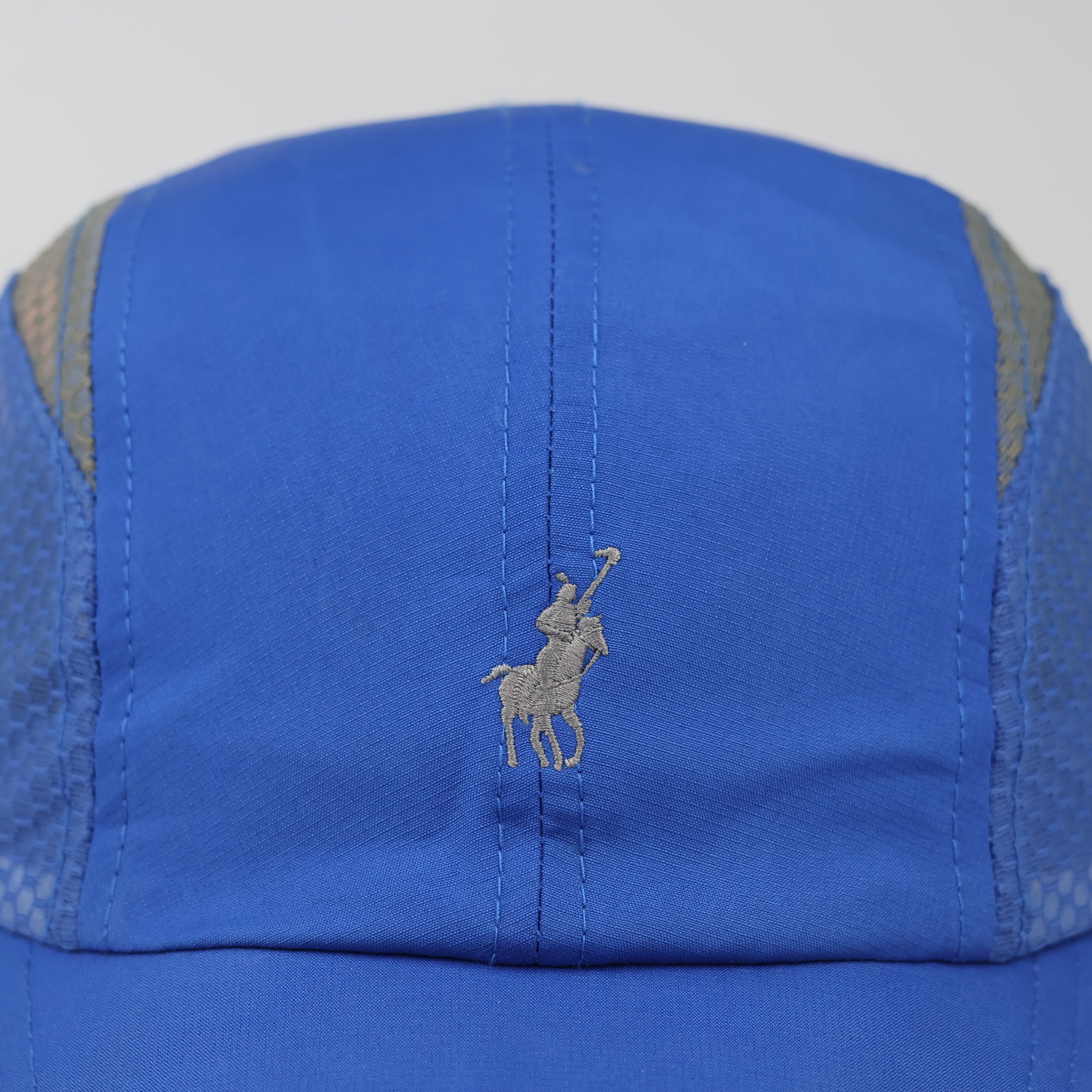 Polo Sport Style Mesh Performance Thrifted Cap – Electric Blue & Grey