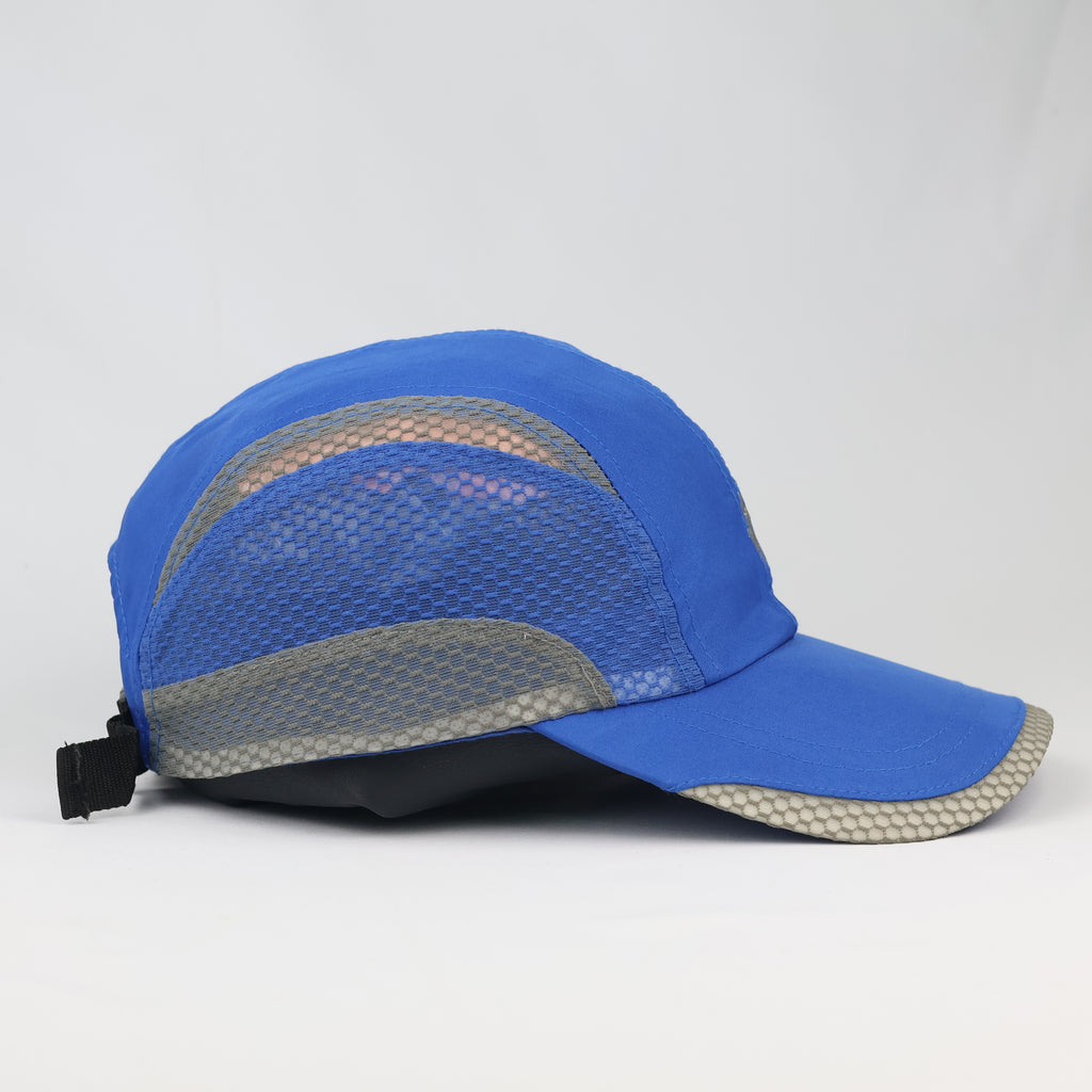 Polo Sport Style Mesh Performance Thrifted Cap – Electric Blue & Grey