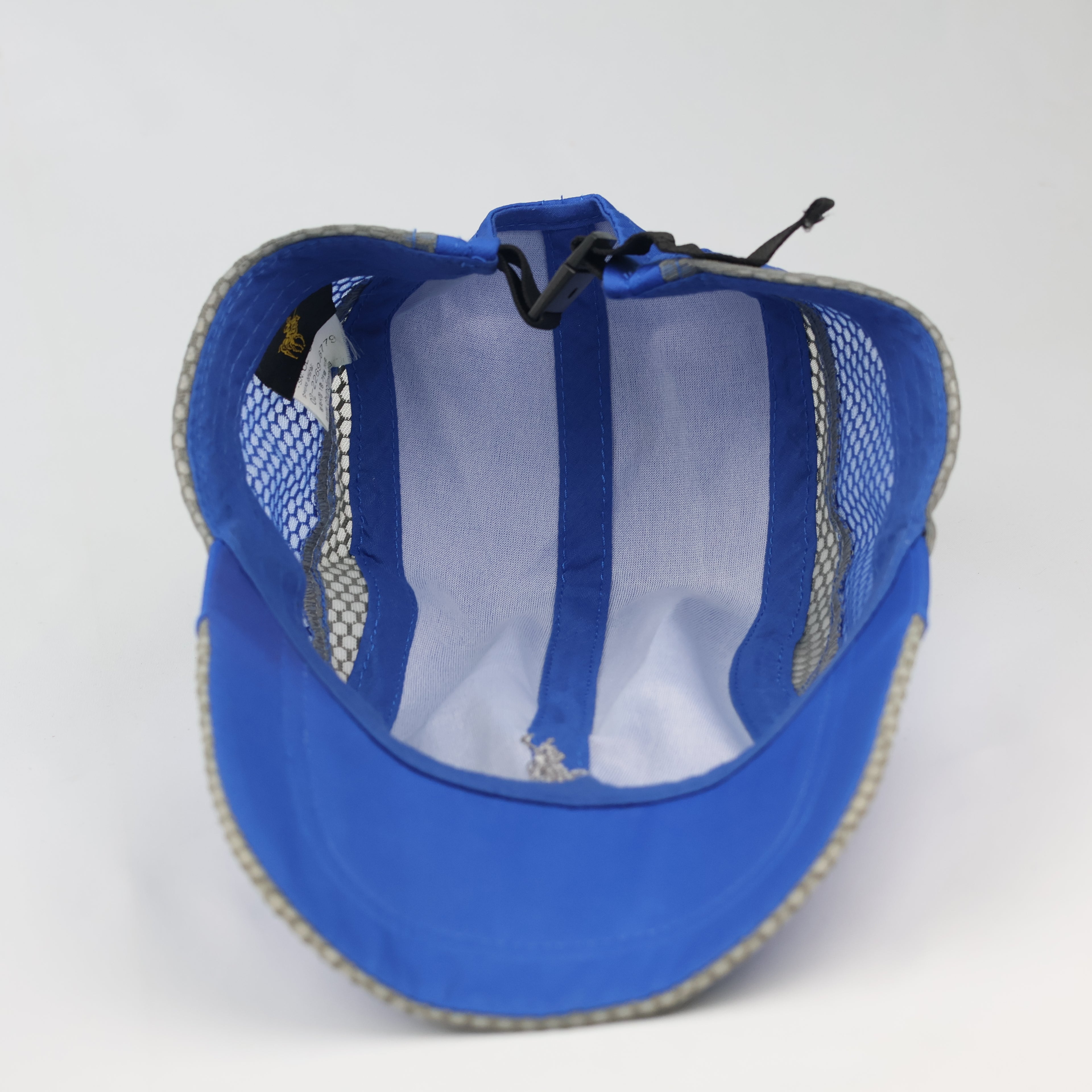 Polo Sport Style Mesh Performance Thrifted Cap – Electric Blue & Grey