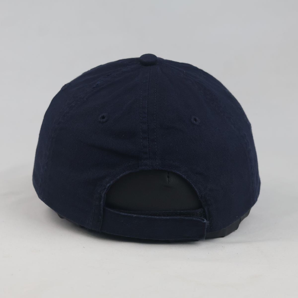 Thrifted Minimalist Anchor Logo Navy Blue Baseball Cap | 10135